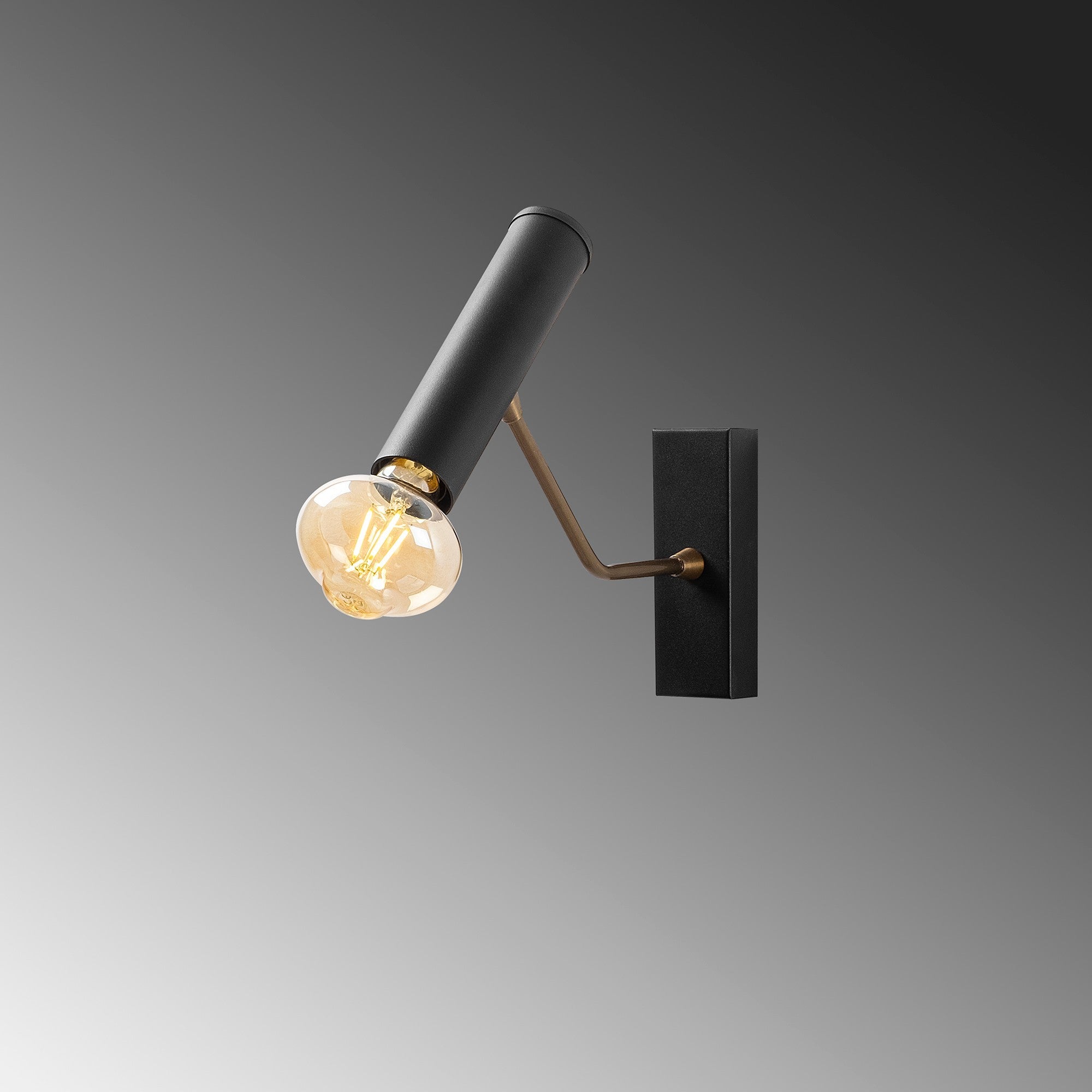 Candeeiro de Parede – 5 x 28 cm – preta – metal