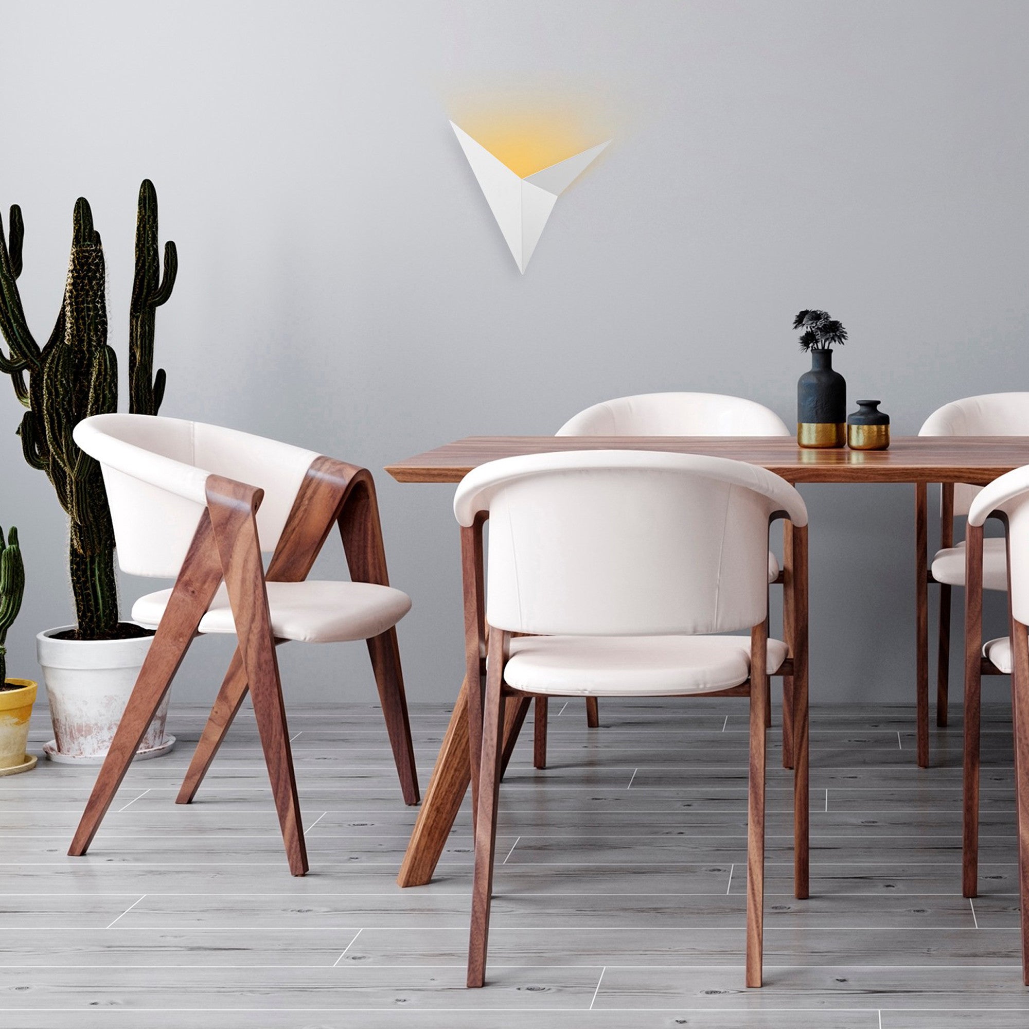 Candeeiro de Parede – 34 x 5 cm – Branco – Metal