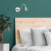 Candeeiro de Parede – 8 x 38 cm – Prateado – Metal