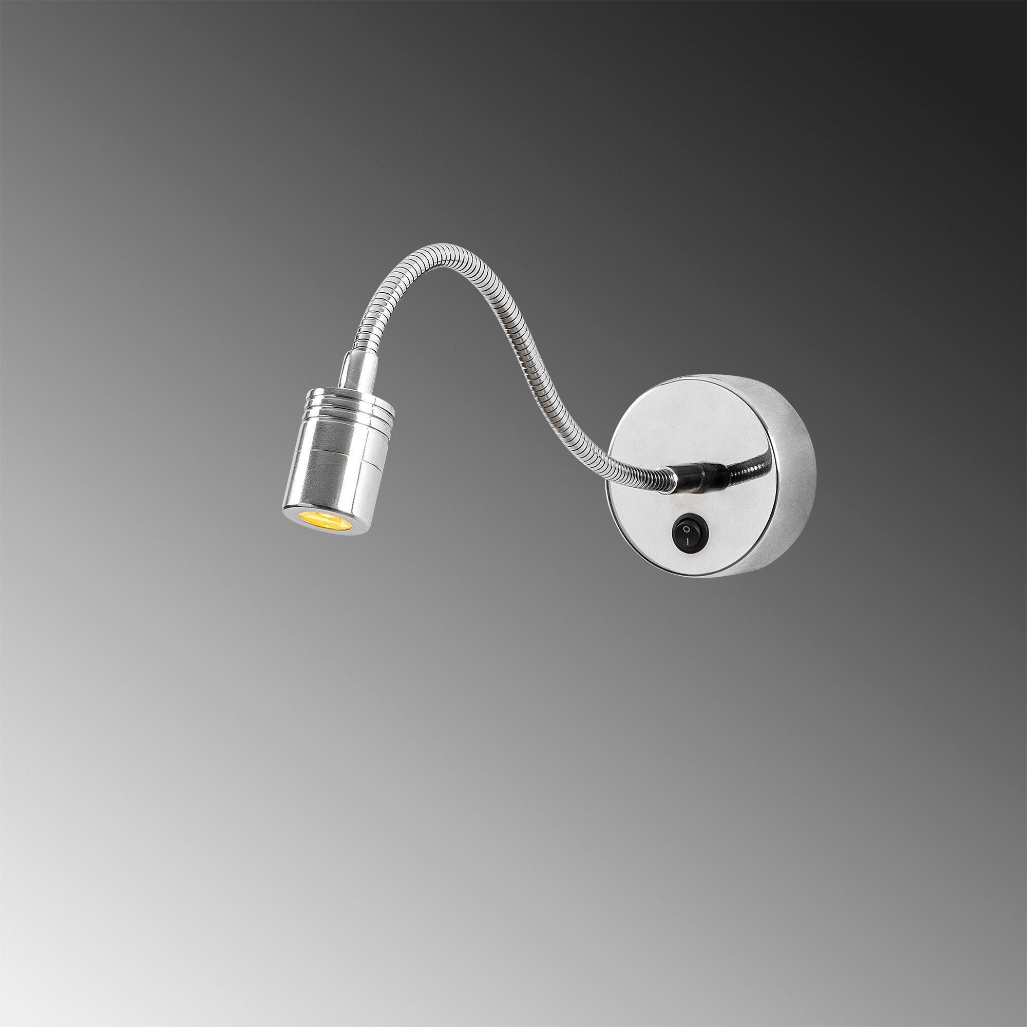 Candeeiro de Parede – 8 x 38 cm – Prateado – Metal