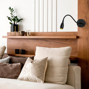 Candeeiro de Parede – 8 x 38 cm – Preto – Metal