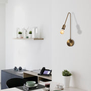 Candeeiro de Parede vintage em cobre, 10 x 20 cm, altura 48 cm | Corpo em metal, soquete E27 máx. 40 W, IP20 | Design moderno e elegante para decoração de casa e escritório