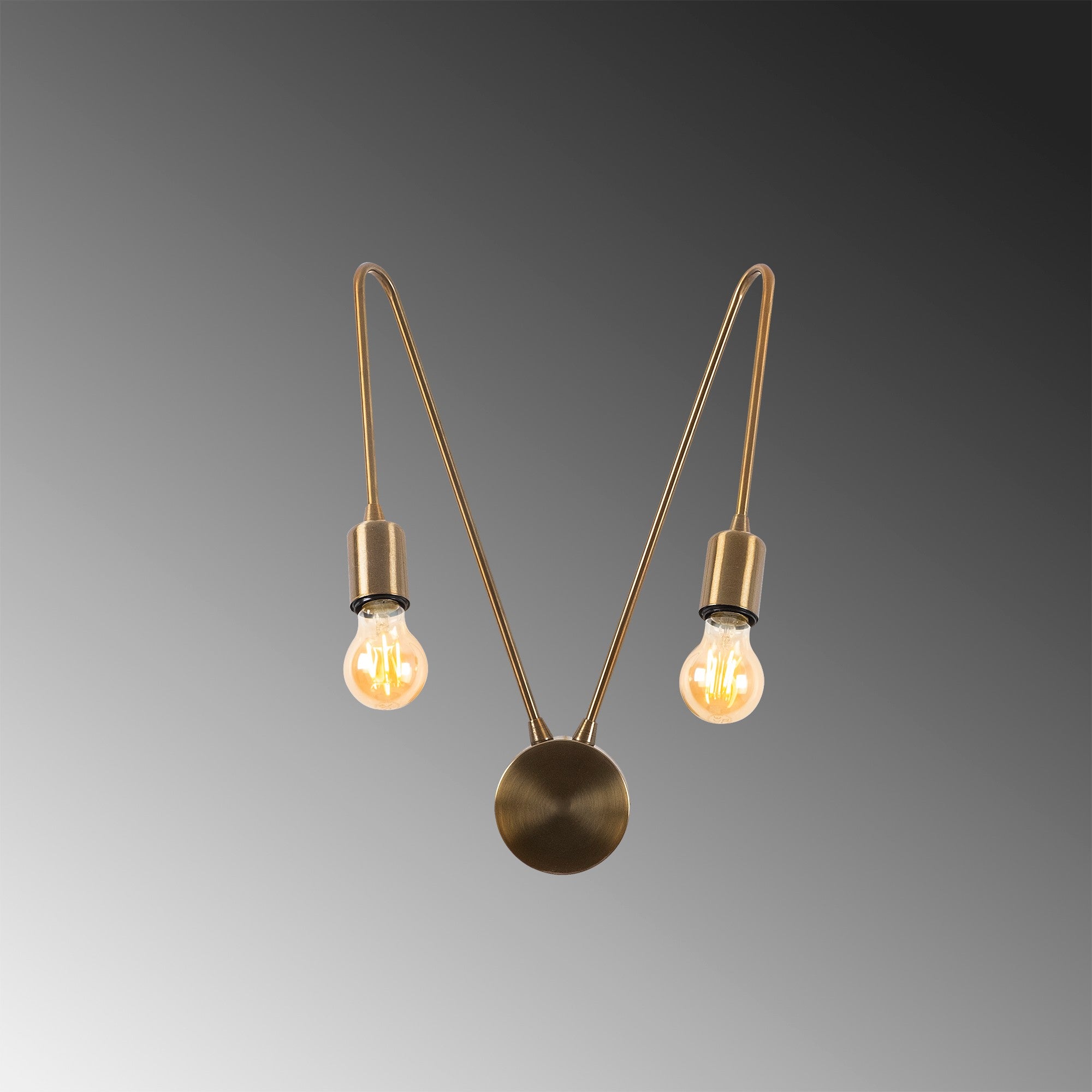 Candeeiro de Parede vintage em cobre, 29 x 20 cm, altura: 47 cm | Corpo em metal, 2 x E27 máx. 40 W, IP20 | Design moderno e inovador para decoração elegante