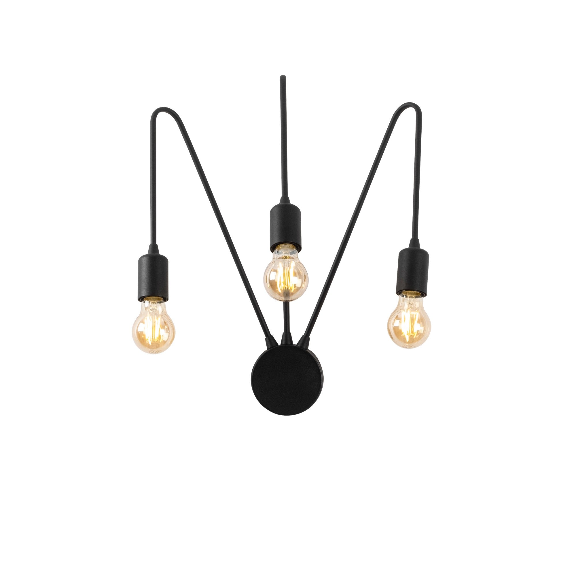 Candeeiro de Parede – 42 x 20 cm – Preto – Metal