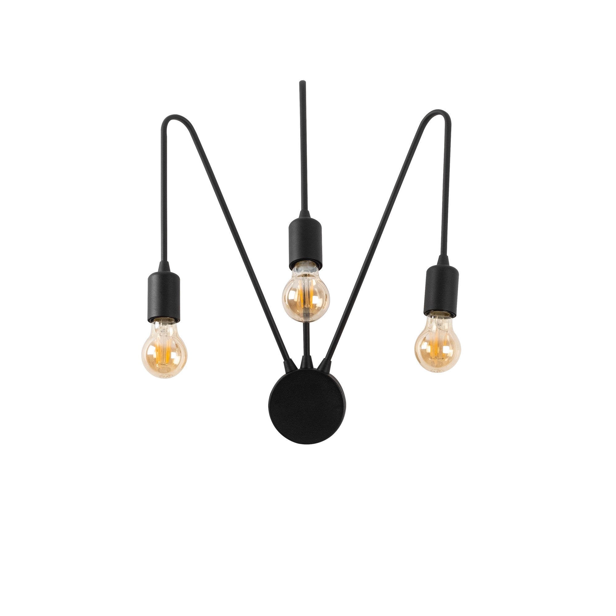 Candeeiro de Parede – 42 x 20 cm – Preto – Metal