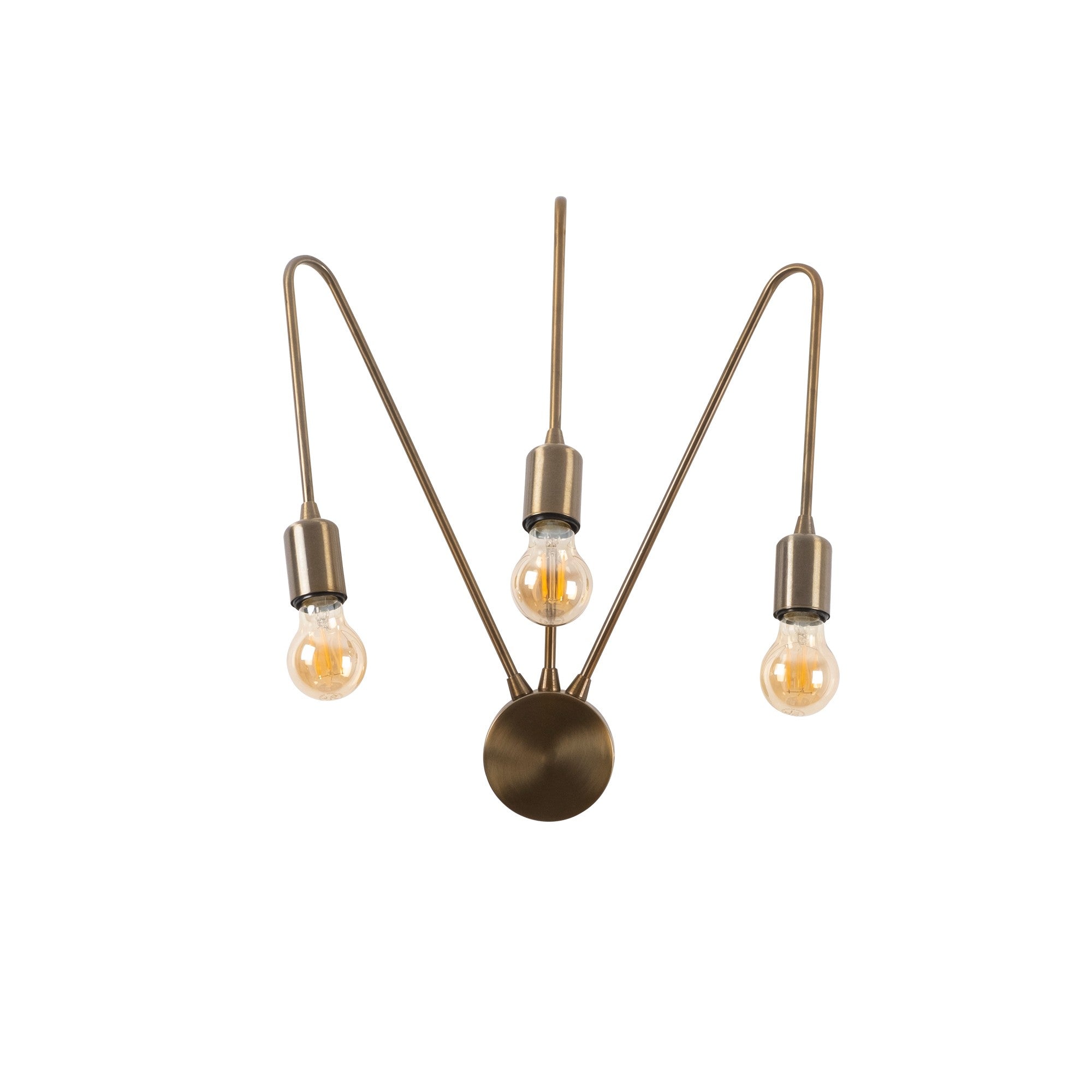 Candeeiro de Parede Vintage Moderna, Corpo de Metal, 42 x 20 cm, Altura: 48 cm, 3 x E27 máx. 40 W, IP20 | Iluminação Elegante para Decoração de Casa e Escritório