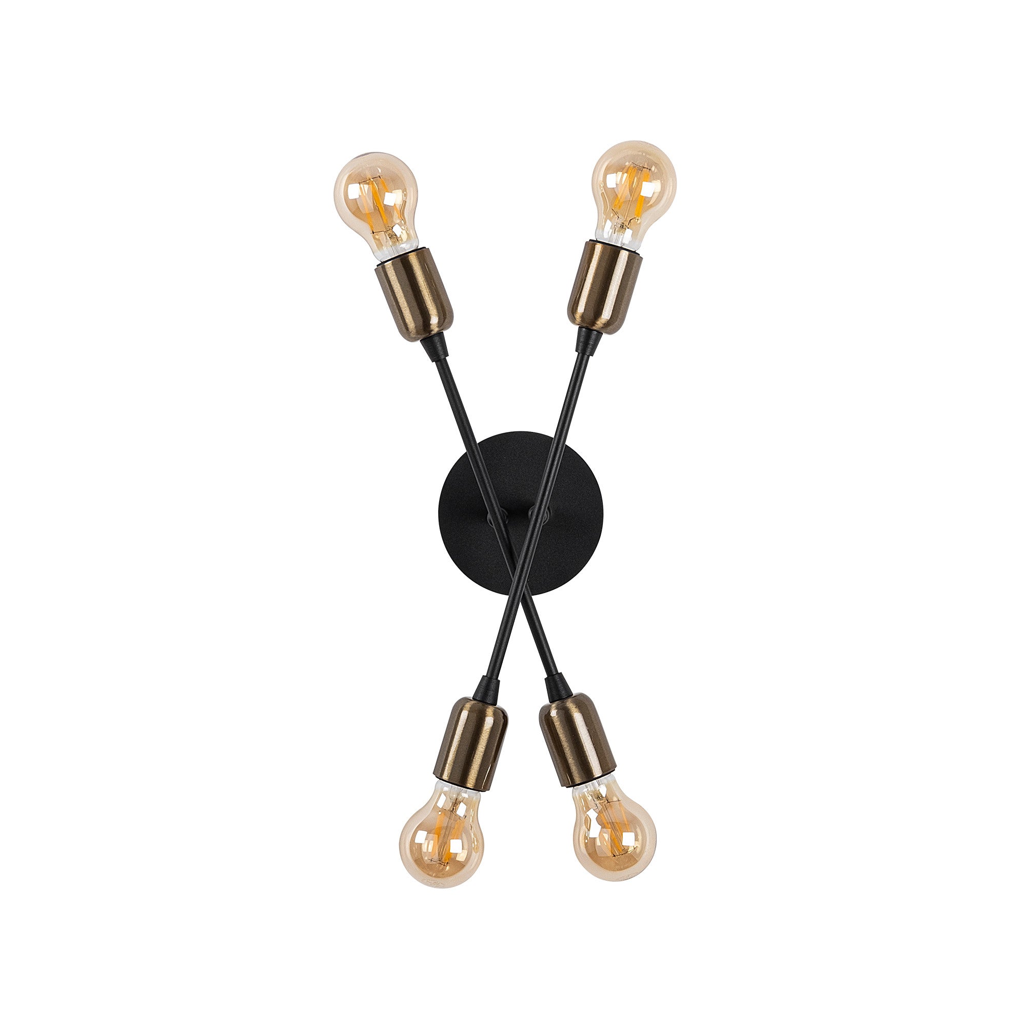 Candeeiro de Parede – 40 cm altura – Preto – Metal