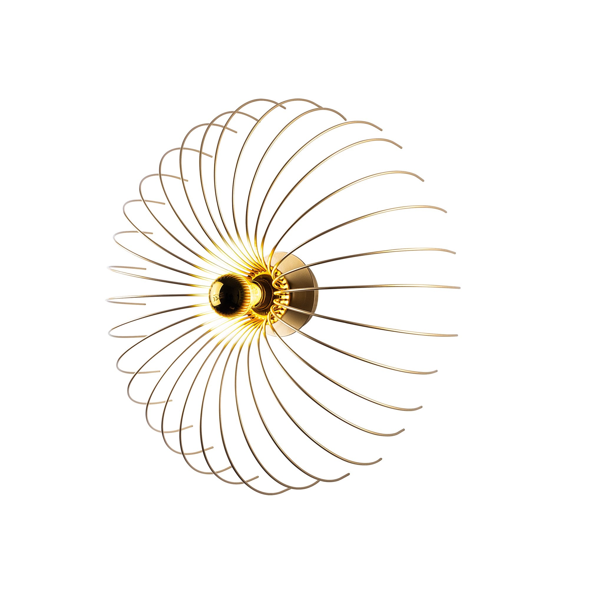 Candeeiro de Parede – 56 x 16 x 56 cm – Dourado – Metal