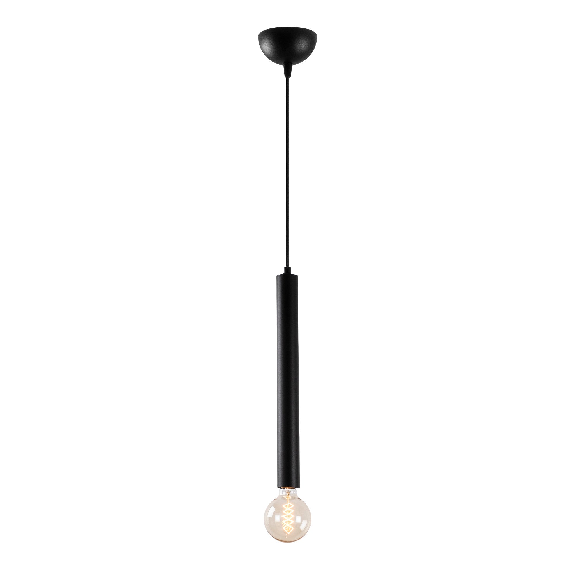 Candeeiro de Teto industrial moderno, corpo de metal preto, altura ajustável de 139 cm, soquete E27, cabo de 90 cm, perfeito para decoração escandinava e inovadora
