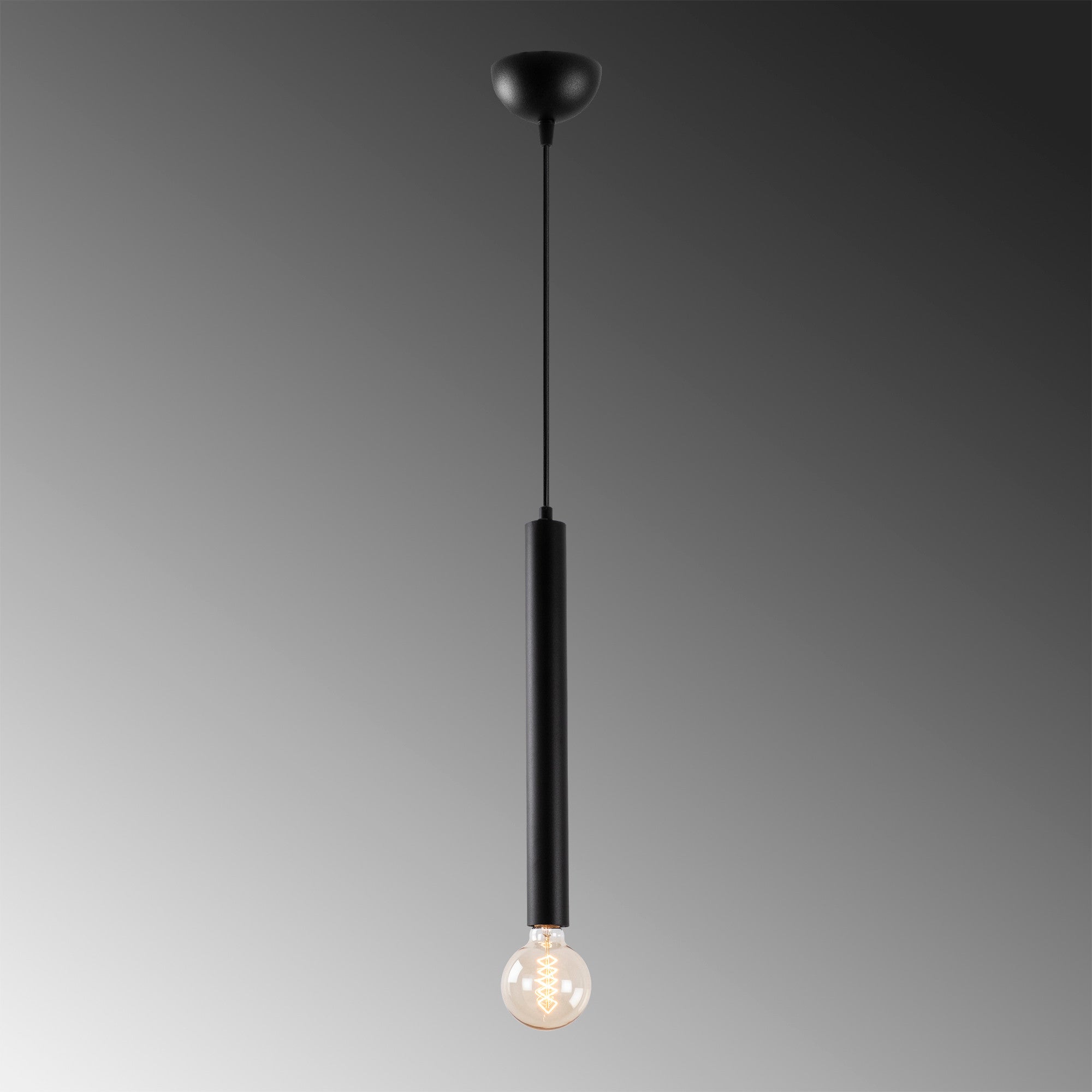 Candeeiro de Teto industrial moderno, corpo de metal preto, altura ajustável de 139 cm, soquete E27, cabo de 90 cm, perfeito para decoração escandinava e inovadora