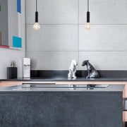 Candeeiro de Teto – 111 cm – Preto – Metal