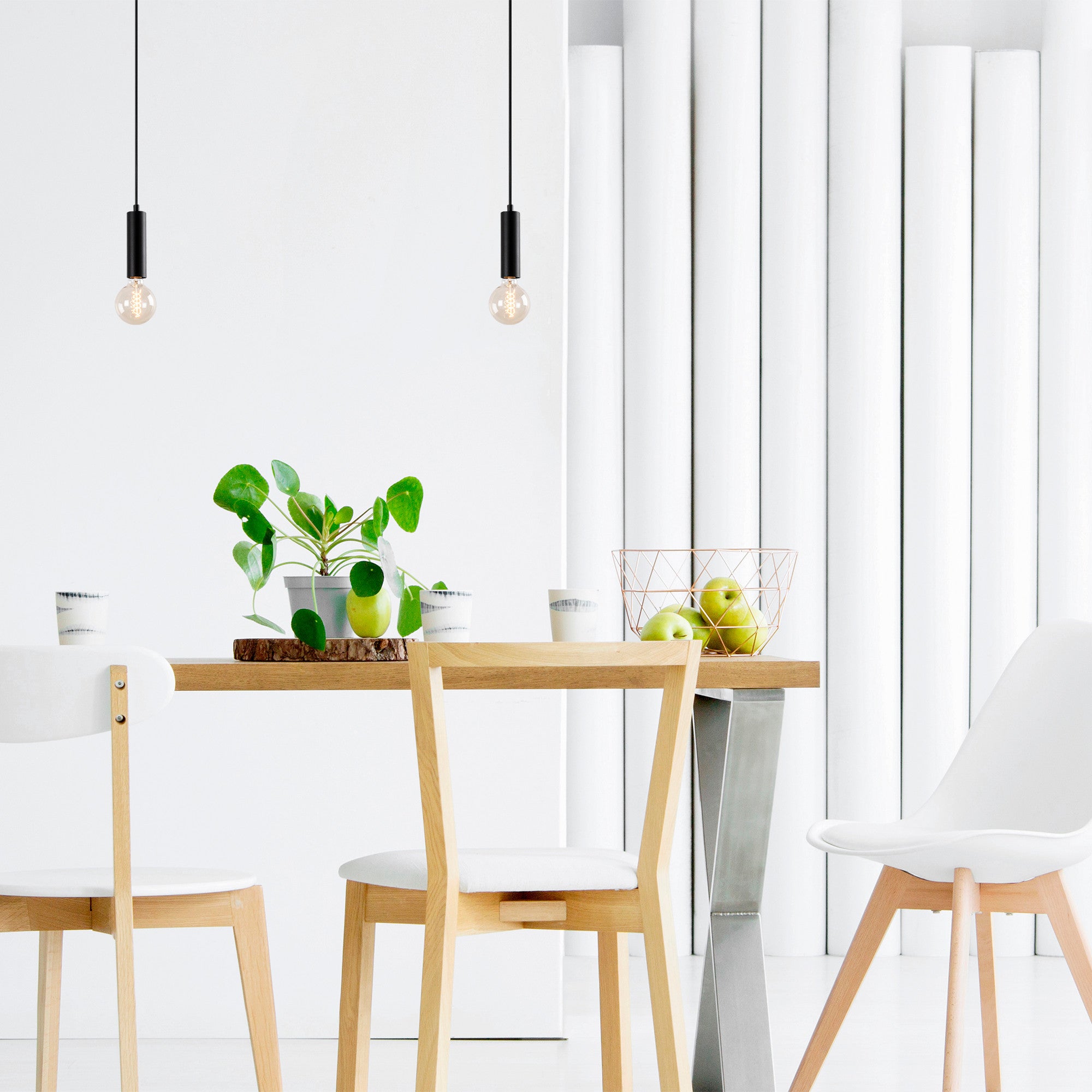 Candeeiro de Teto – 111 cm – Preto – Metal