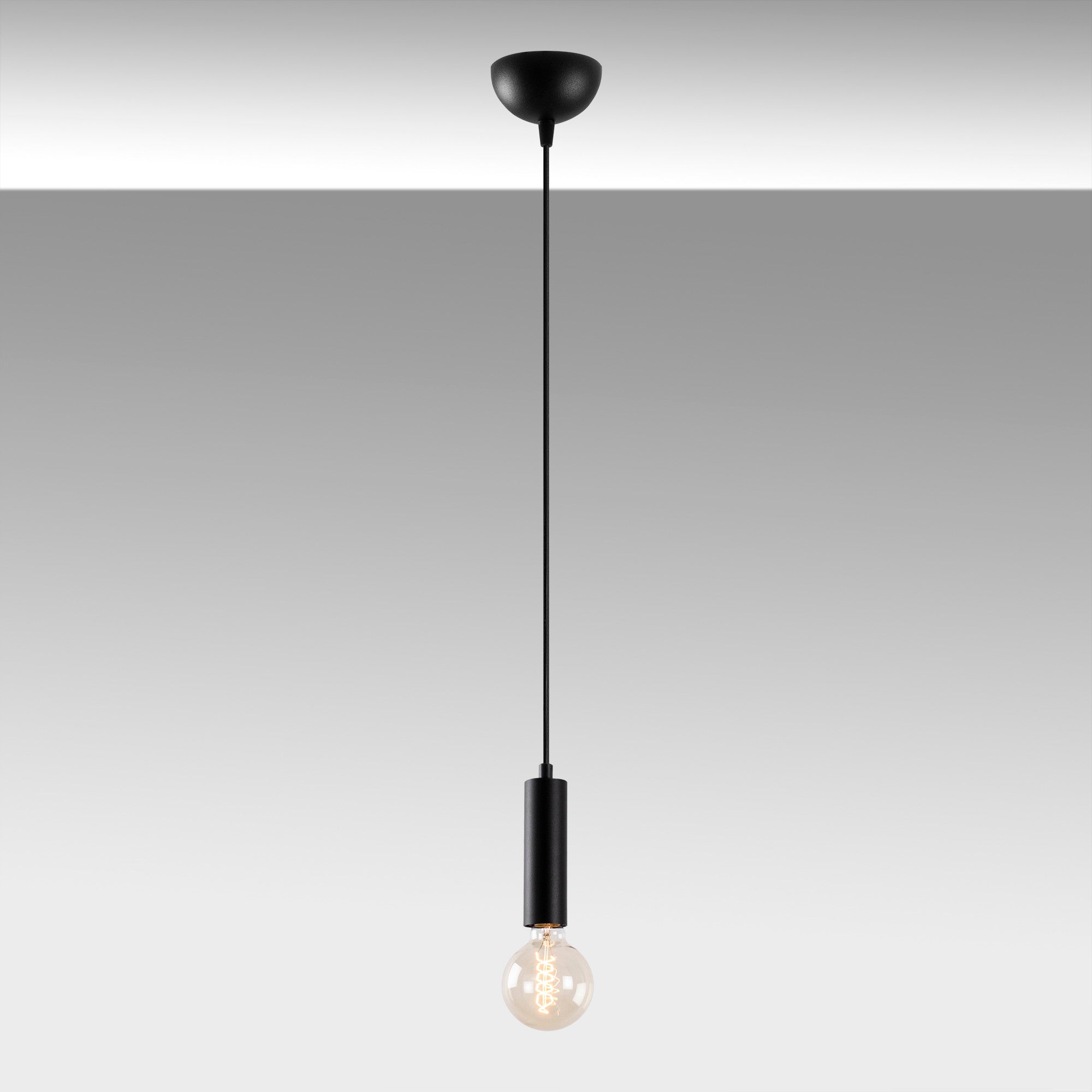 Candeeiro de Teto – 111 cm – Preto – Metal