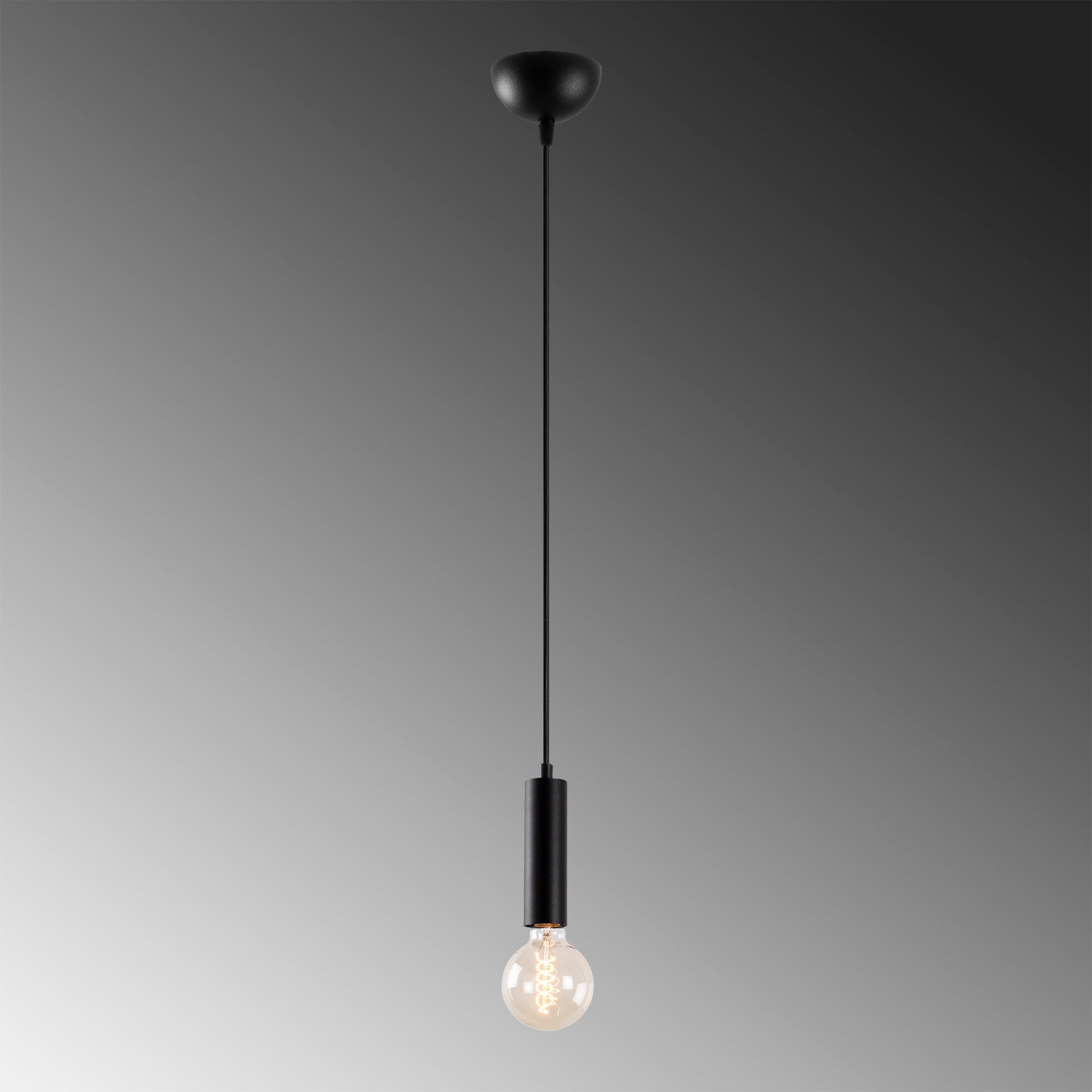 Candeeiro de Teto – 111 cm – Preto – Metal