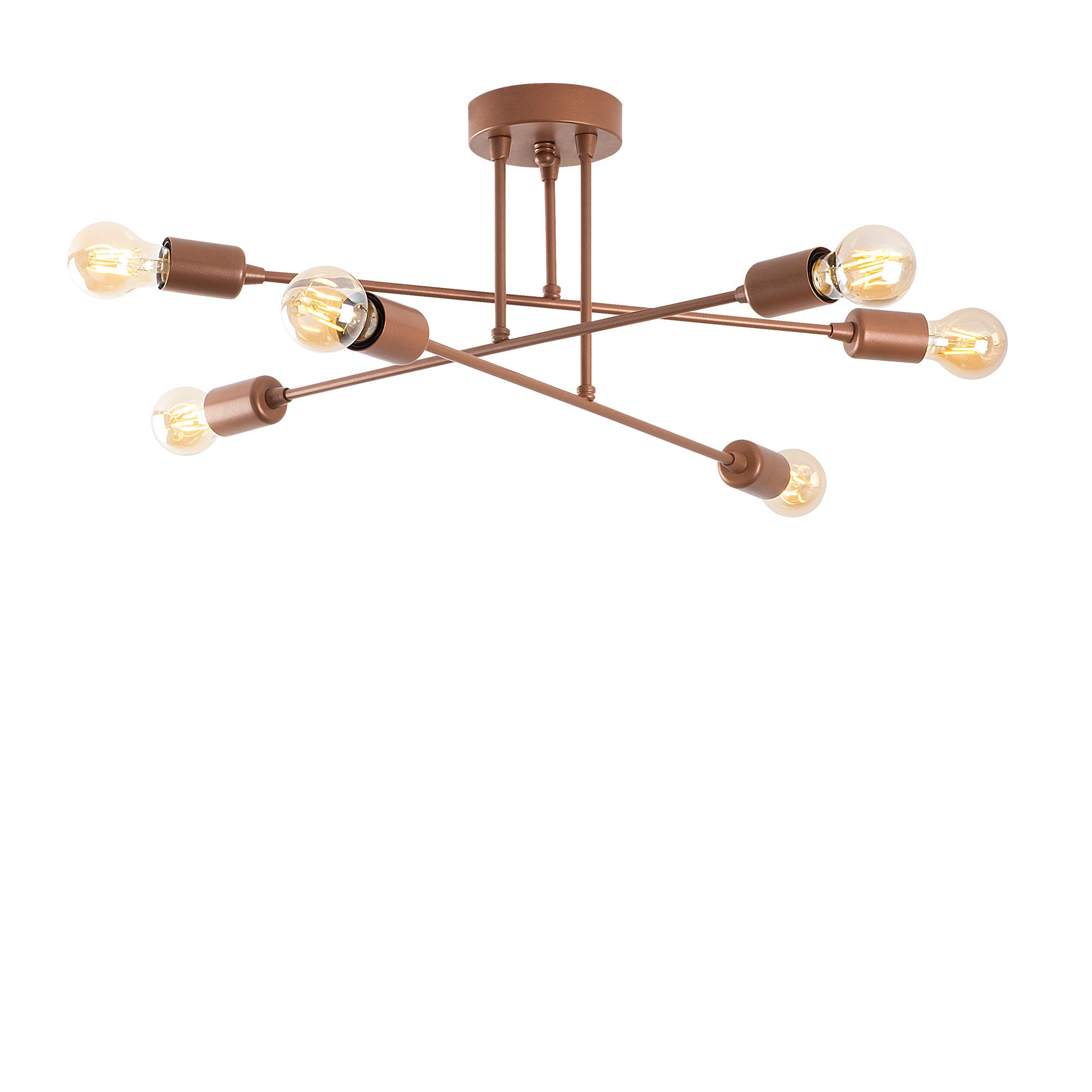 Candeeiro de Teto moderno – 66 x 66 cm – cobre – metal