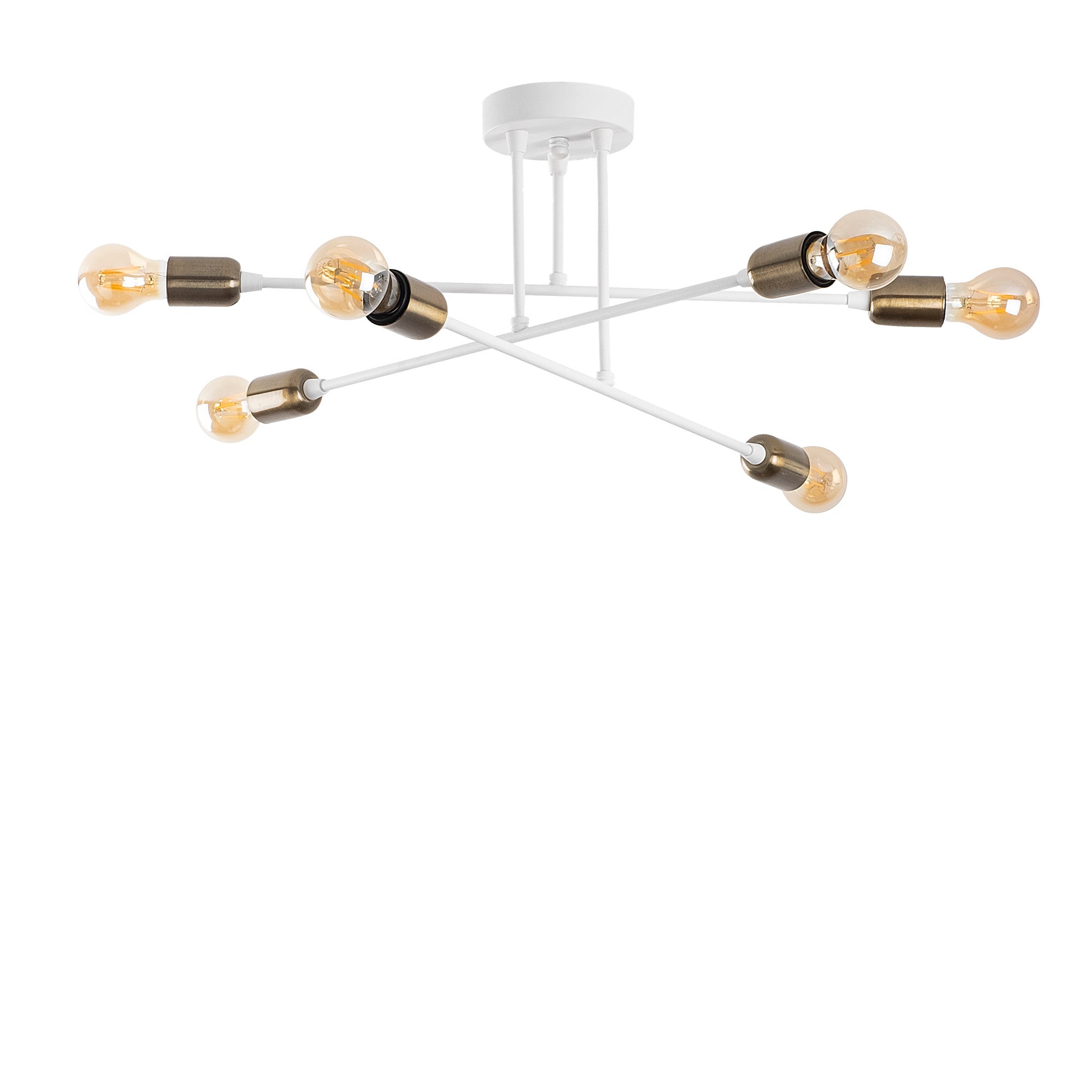 Candeeiro de Teto – 66 x 66 cm – Branco – Metal