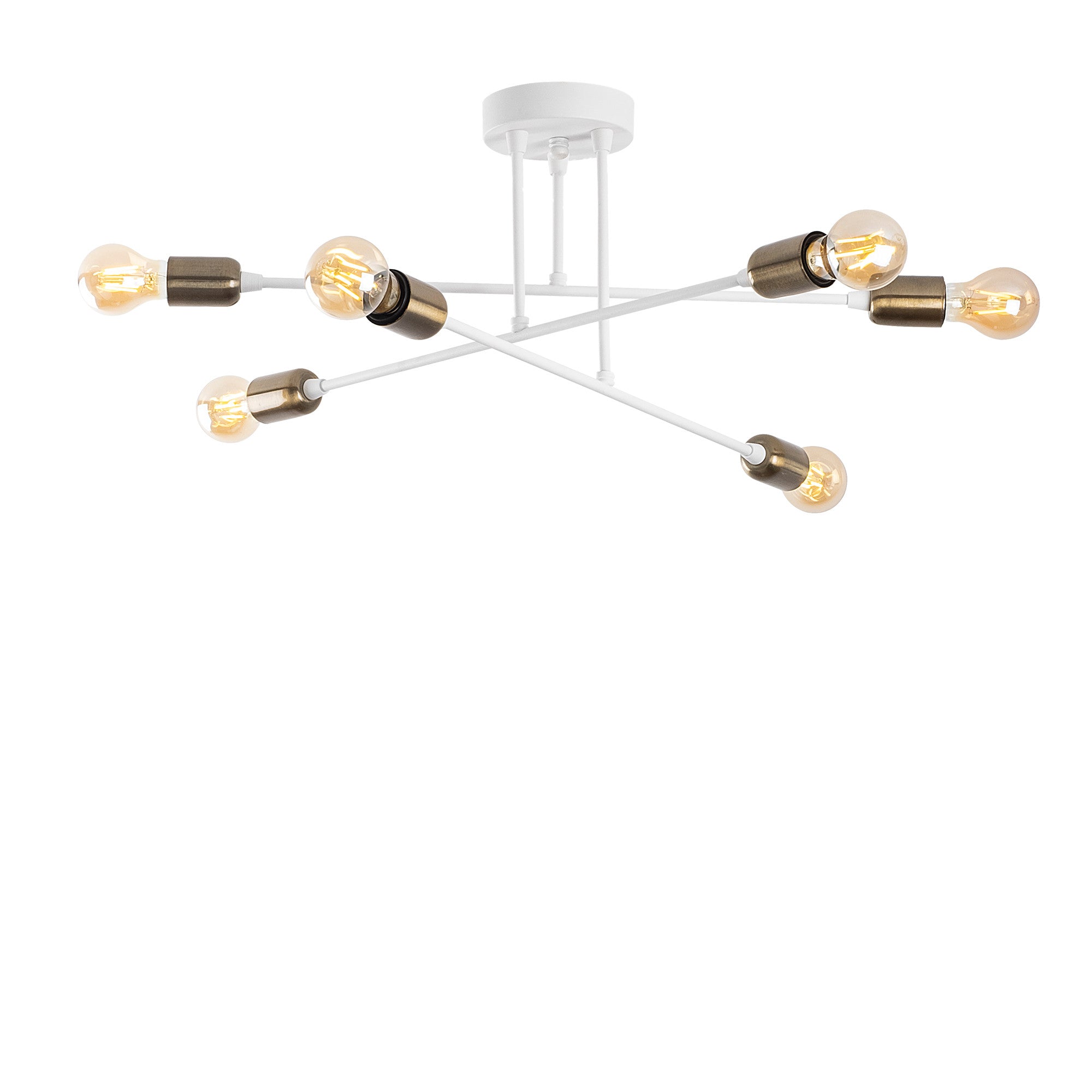 Candeeiro de Teto – 66 x 66 cm – Branco – Metal