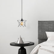 Candeeiro de Teto Industrial, Metal Preto, 24 cm de Diâmetro, Altura Ajustável 30-120 cm, Soquete E27 Máx. 40 W, Iluminação Elegante para Espaços Modernos