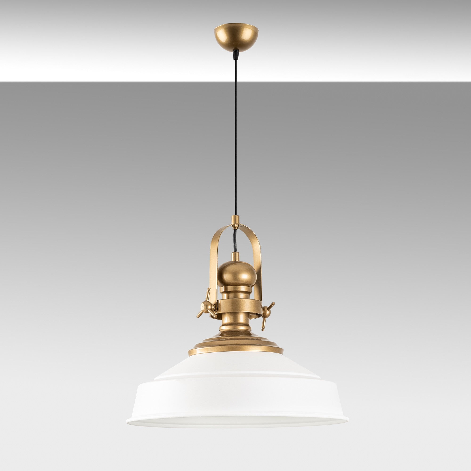 Candeeiro de Teto – 41 cm – Branco – Metal