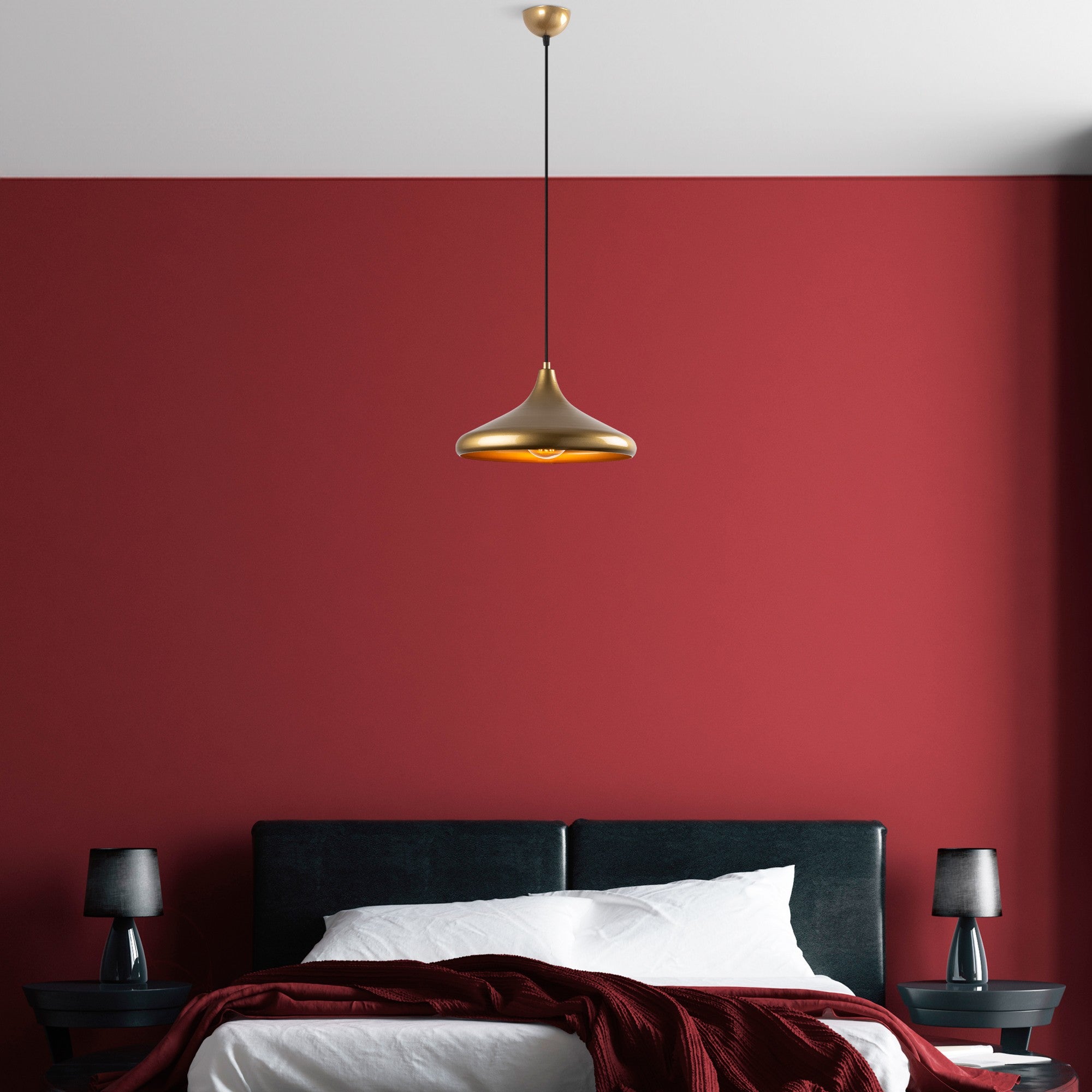 Candeeiro de Teto – 35 cm – Dourado – Metálico