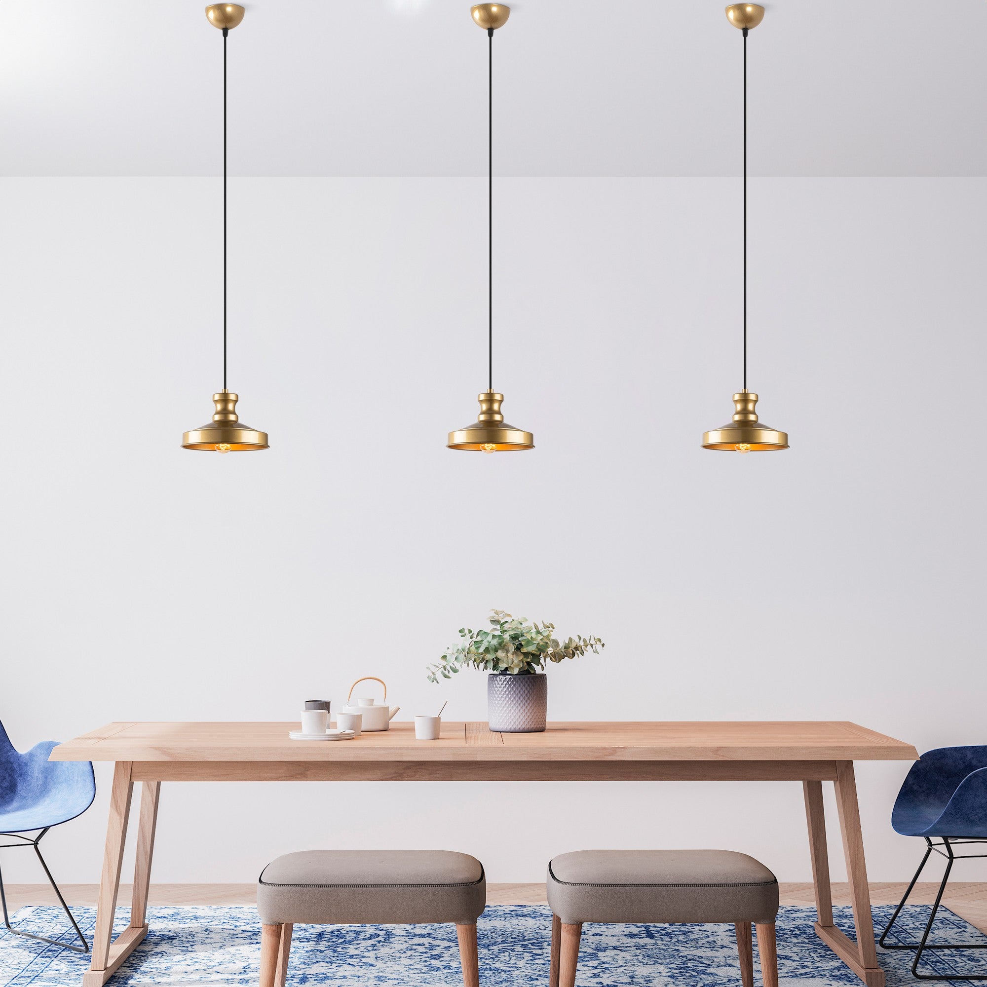 Candeeiro de Teto – 22 cm – Dourado – Metálico