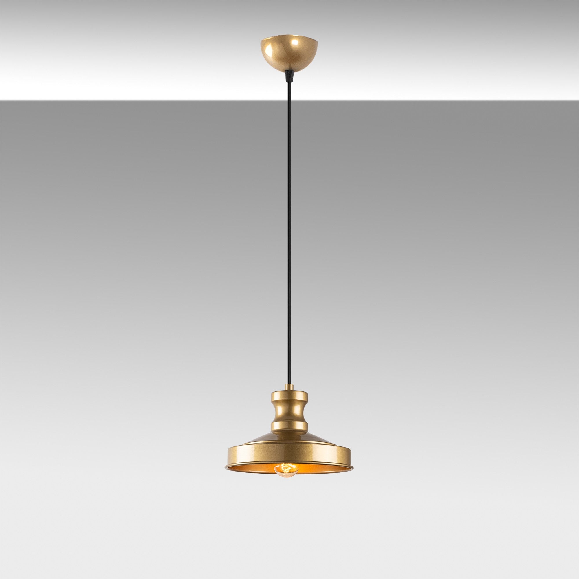 Candeeiro de Teto – 22 cm – Dourado – Metálico
