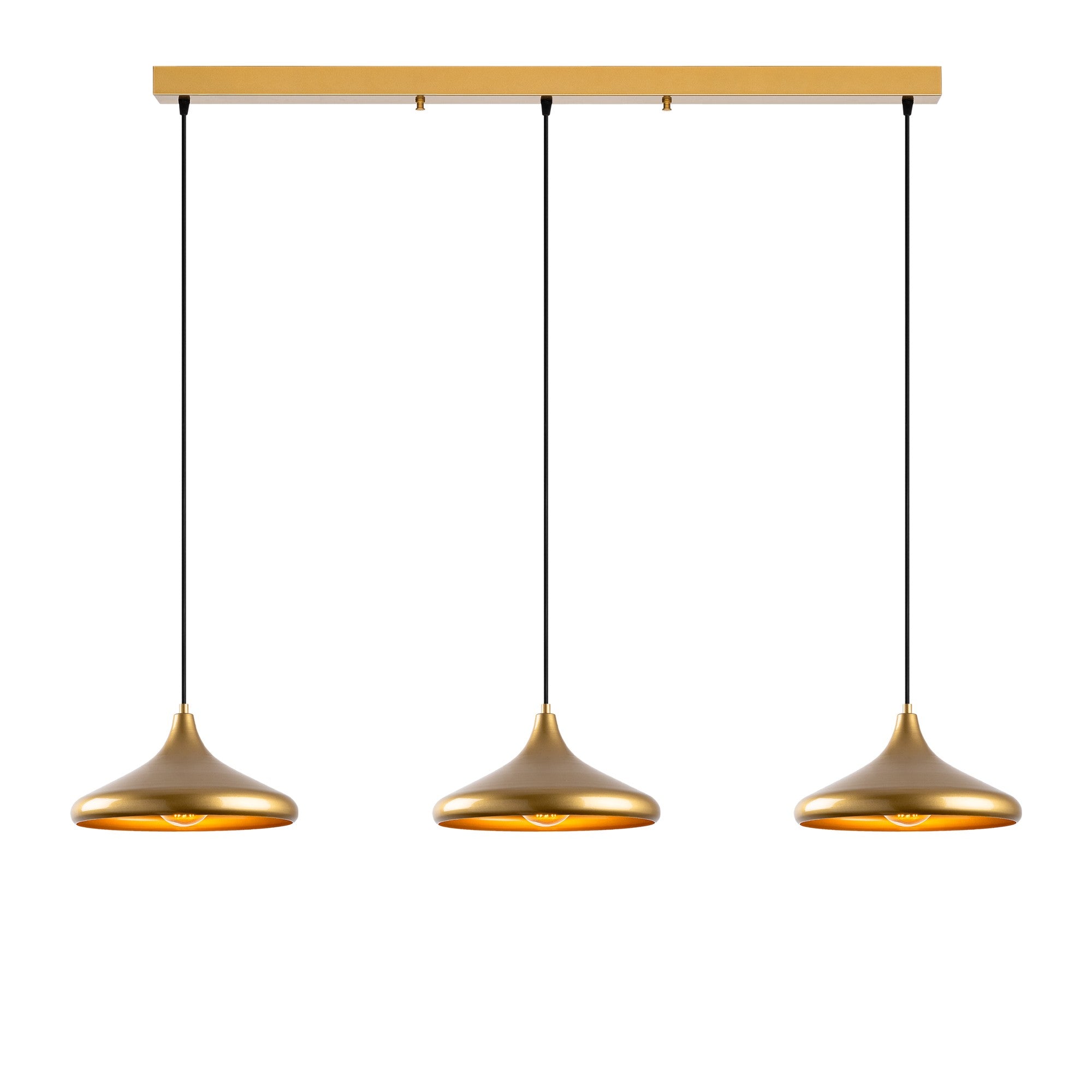 Candeeiro de Teto – 145 x 35 x 116 cm – Dourado – Metal