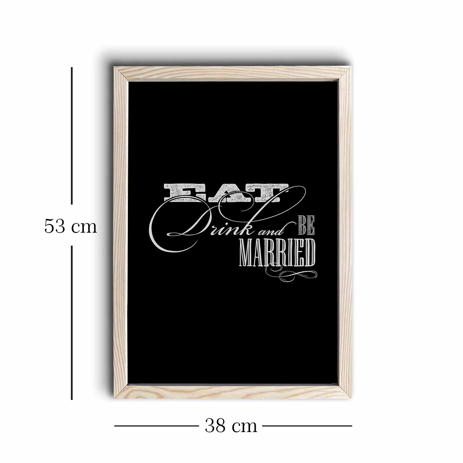 Quadro Decorativo em MDF 3 mm com Moldura de Madeira, Multicolor, 38 x 53 cm – KCT-001 (585DZL1101)