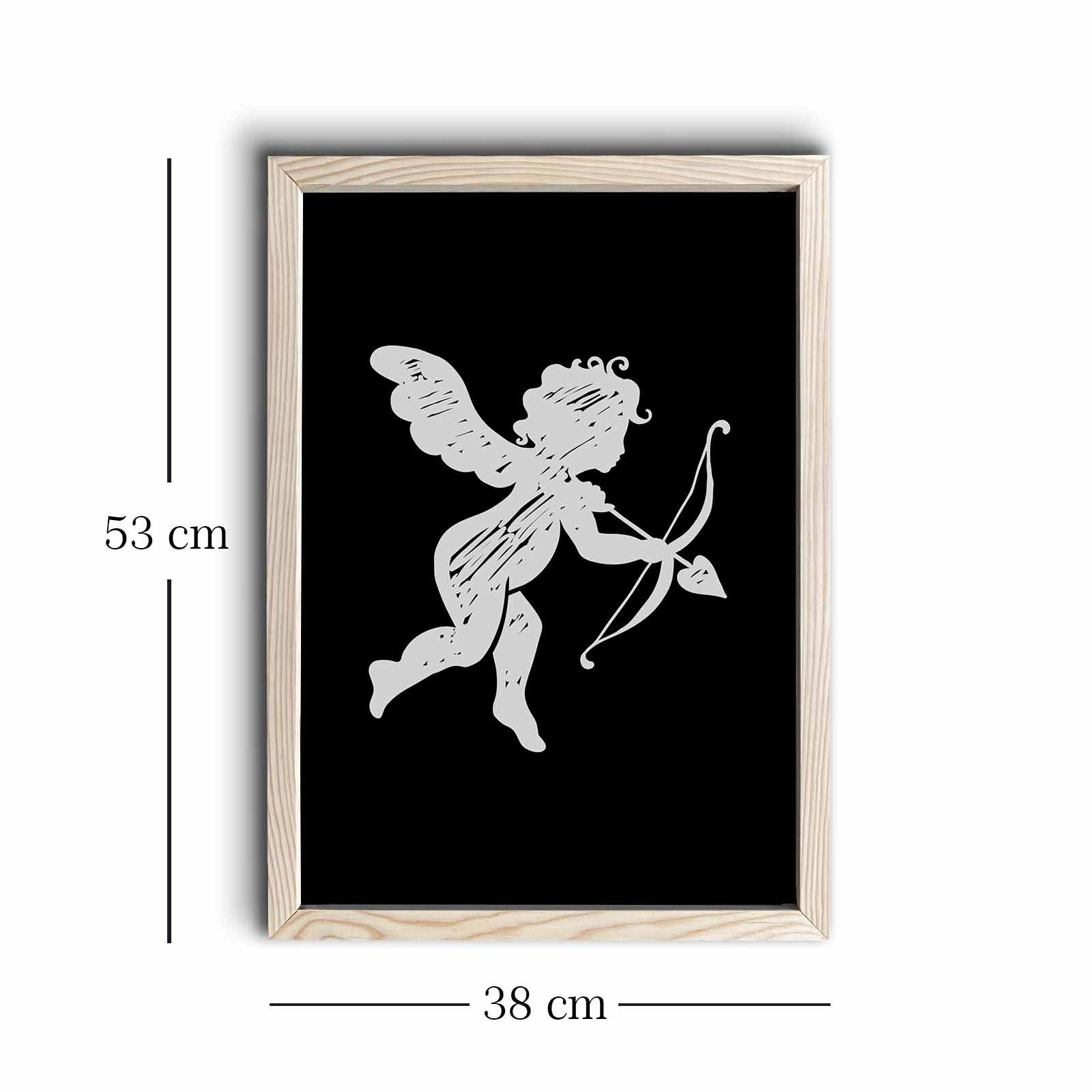 Quadro Decorativo em MDF com Moldura de Madeira, Multicolor, 38 x 53 cm – KCT-002 (585DZL1102)