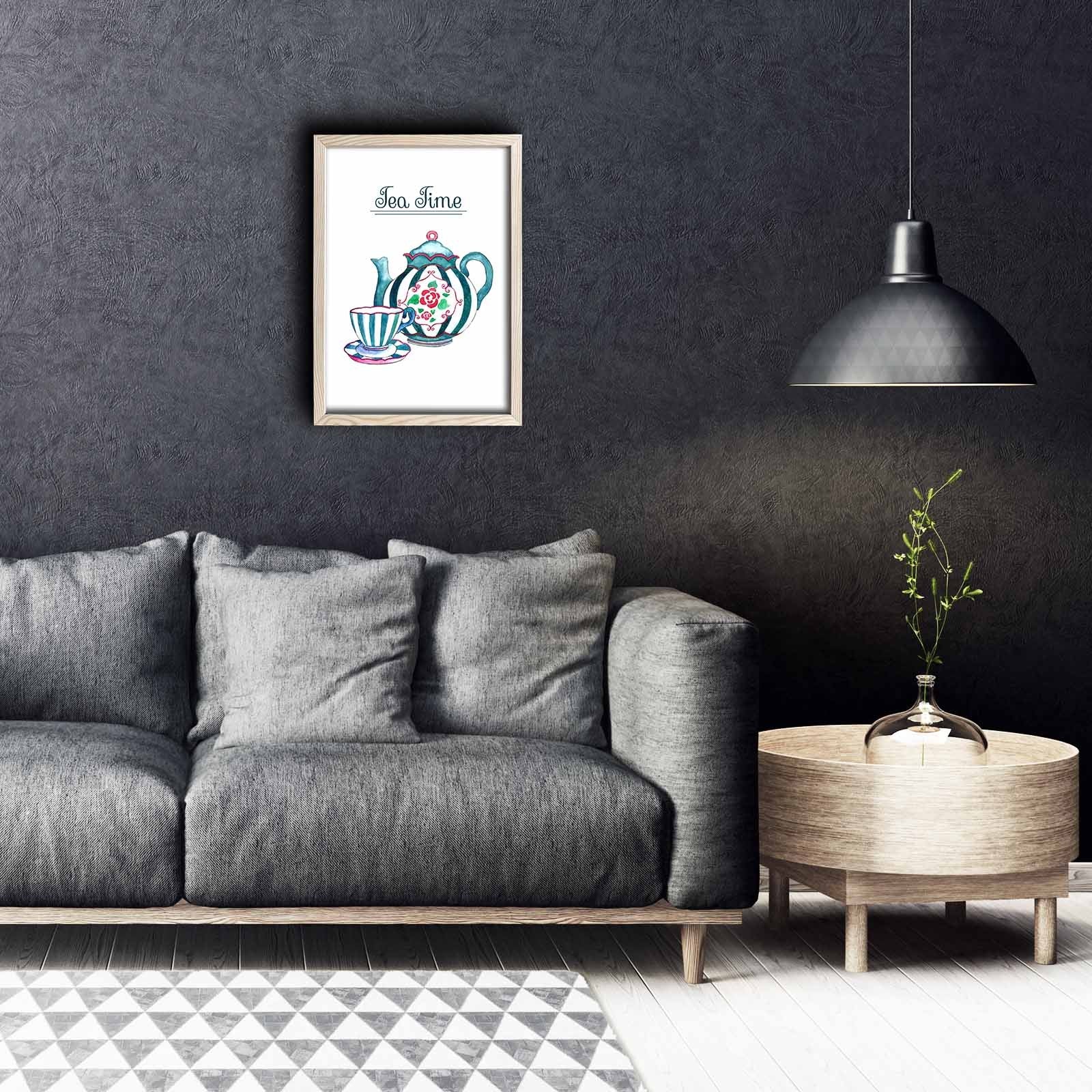 Quadro Decorativo em MDF (3 mm) com Moldura de Madeira, Multicolor, 38 x 53 cm — KCT-005