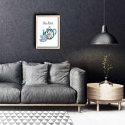 Quadro Decorativo em MDF (3 mm) com Moldura de Madeira, Multicolor, 38 x 53 cm — KCT-005