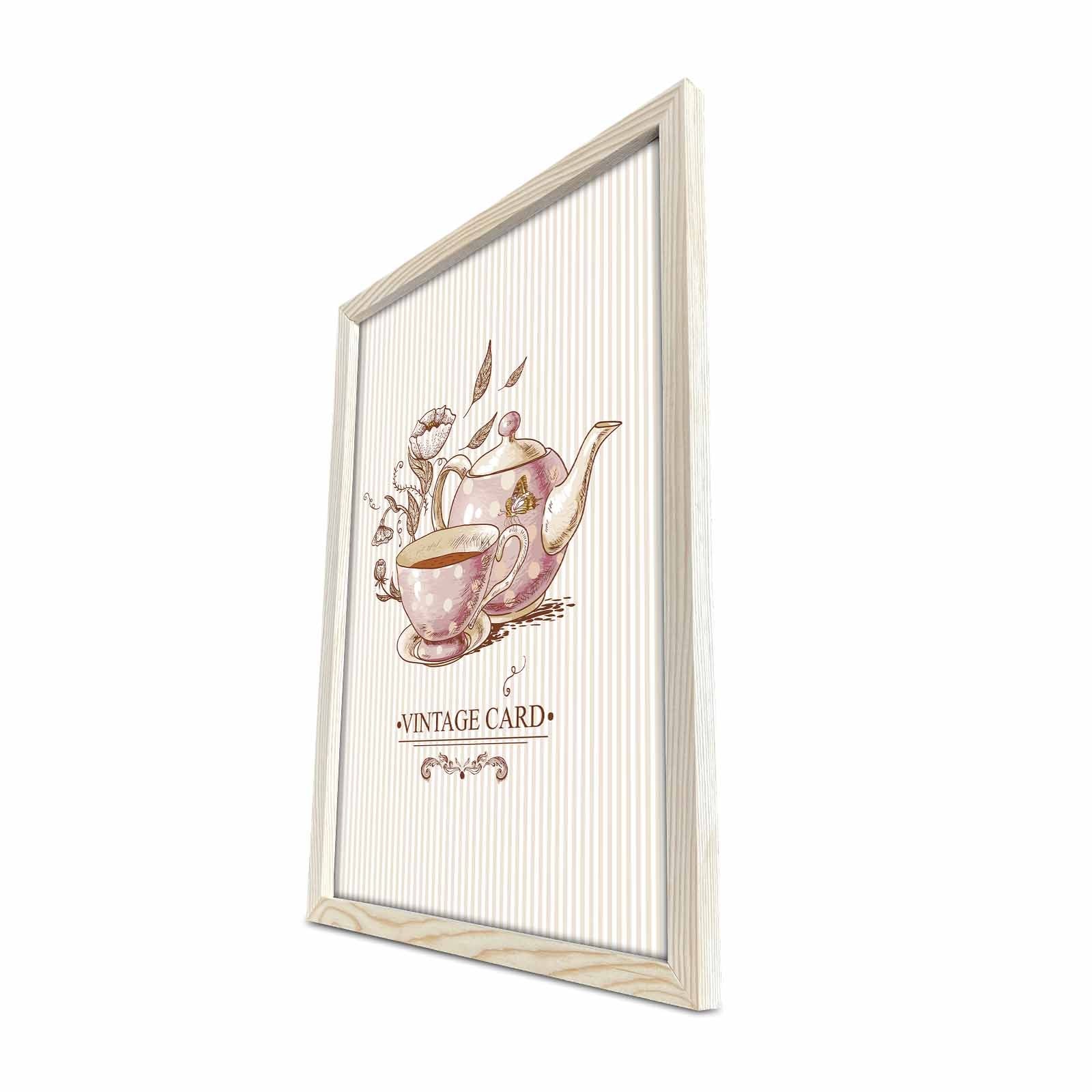 Quadro Decorativo em MDF 3 mm com Moldura de Madeira, Multicolor, 38 x 53 cm (KCT-009)