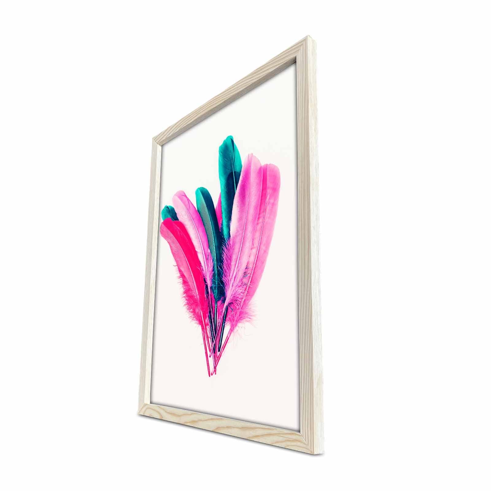 Quadro Decorativo em MDF com Moldura de Madeira, Multicolor, 38 x 53 cm (KCT-011)