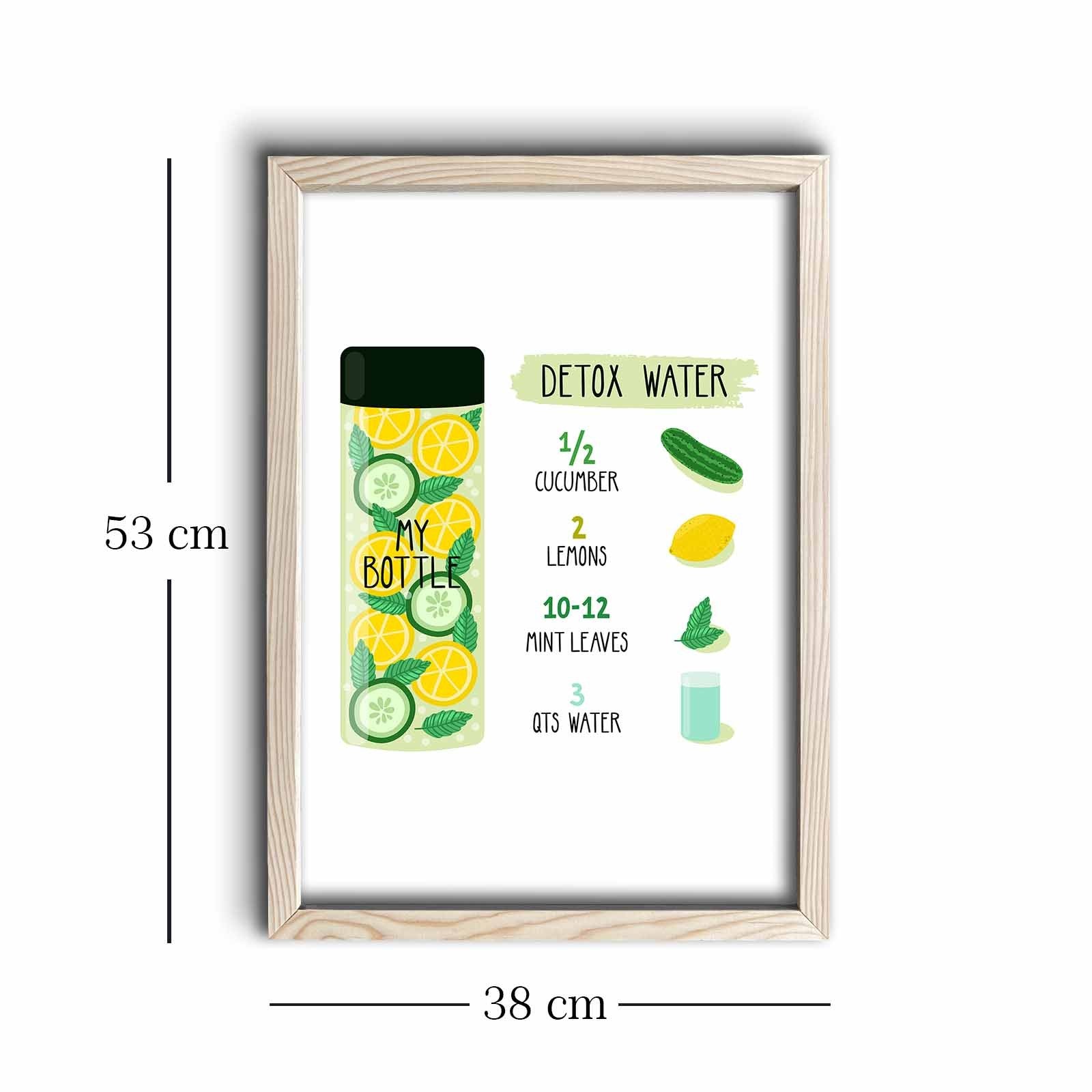 Quadro Decorativo em MDF KCT-012 Multicolor com Moldura de Madeira (38 x 53 cm, 3 mm)