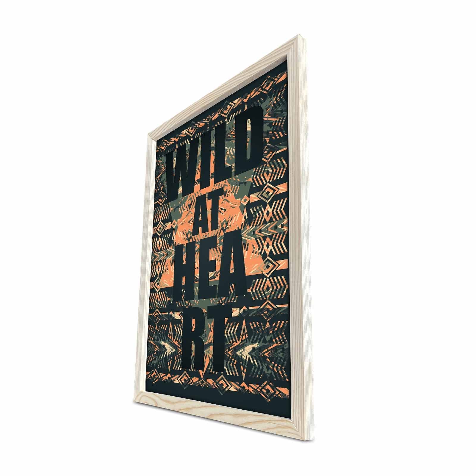 Quadro Decorativo MDF 3 mm com Moldura de Madeira, Multicolor, 38 x 53 cm (KCT-013)