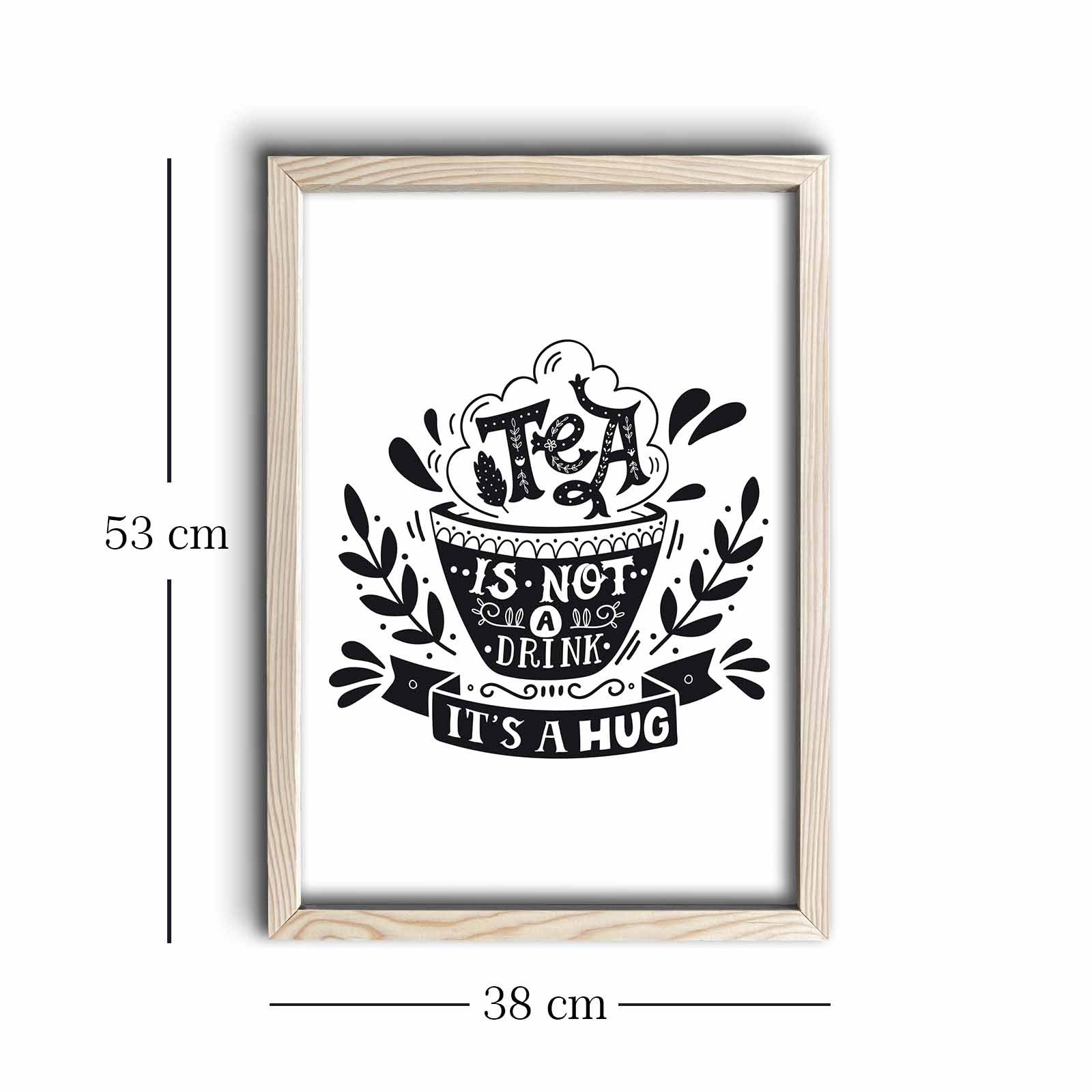 Quadro Decorativo em MDF com Moldura de Madeira, Multicolor, 38 x 53 cm — KCT-015 (585DZL1115)