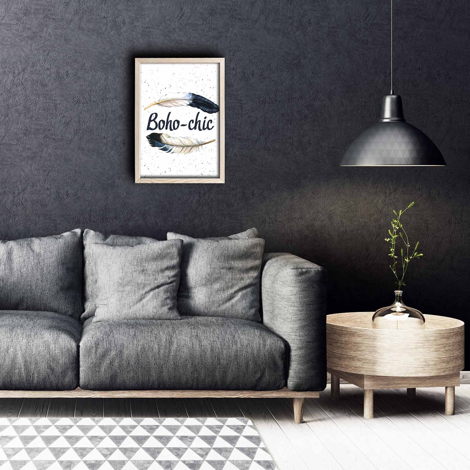 Quadro Decorativo em MDF com Moldura de Madeira, Multicolor, 38 x 53 cm (KCT-016)