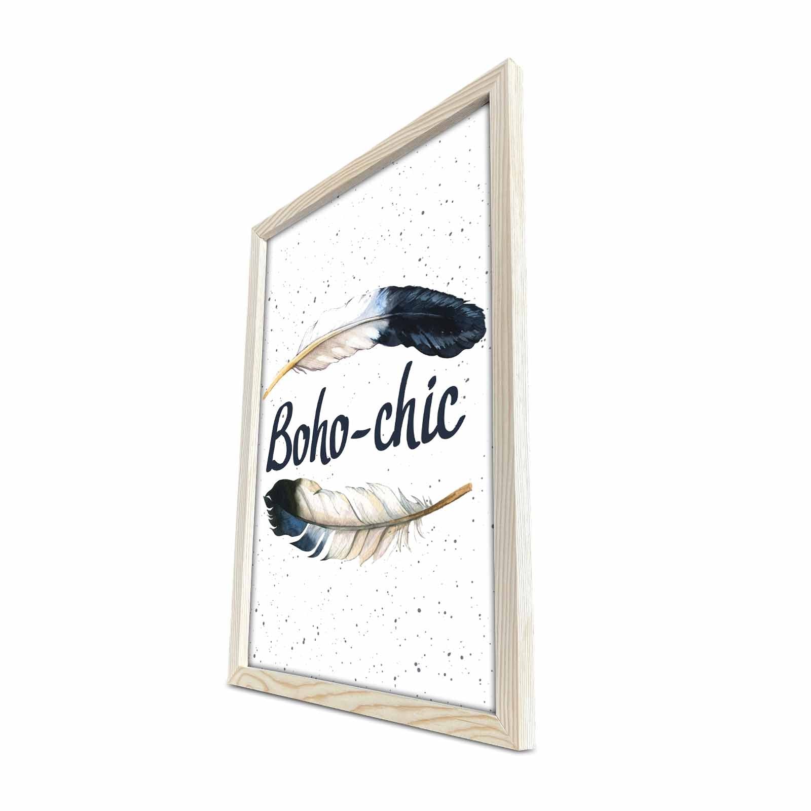 Quadro Decorativo em MDF com Moldura de Madeira, Multicolor, 38 x 53 cm (KCT-016)