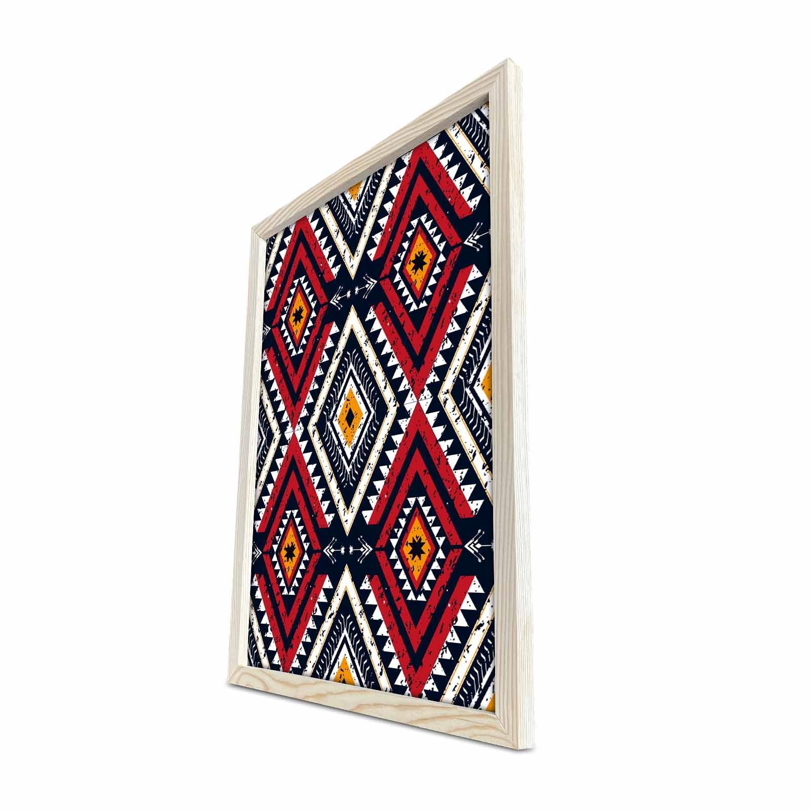 Quadro Decorativo em MDF com Moldura de Madeira, Multicolor, 38 x 53 cm (KCT-017)