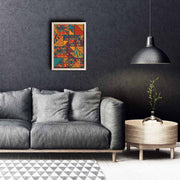 Quadro Decorativo em MDF (3 mm) com Moldura de Madeira KCT-018, Multicolor, 38 x 53 cm