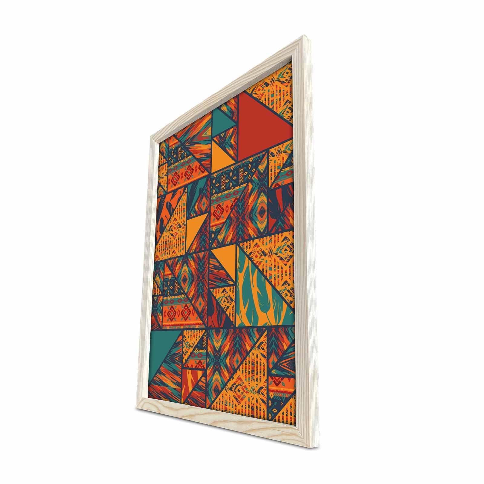 Quadro Decorativo em MDF (3 mm) com Moldura de Madeira KCT-018, Multicolor, 38 x 53 cm