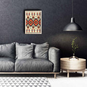 Quadro Decorativo em MDF com Moldura de Madeira, Multicolor, 38 x 53 cm – KCT-019