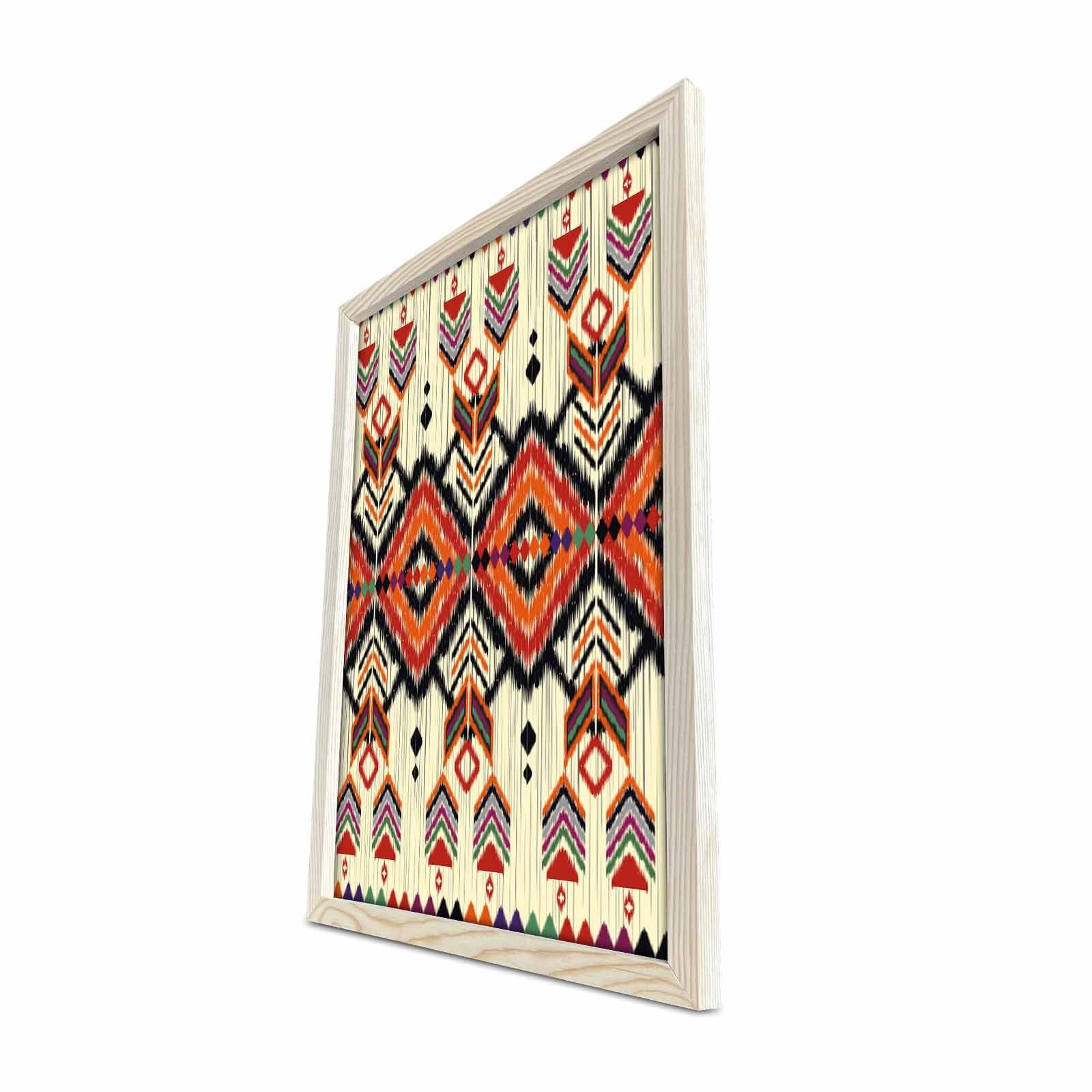 Quadro Decorativo em MDF com Moldura de Madeira, Multicolor, 38 x 53 cm – KCT-019