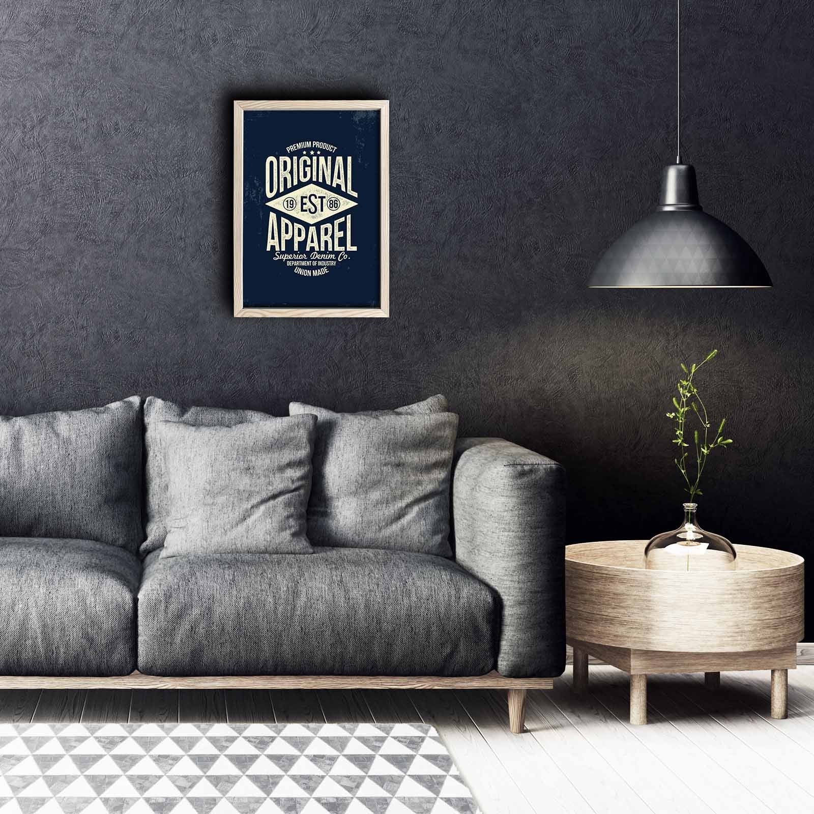 Quadro Decorativo em MDF (3 mm) com Moldura de Madeira, Multicolor, 38 x 53 cm — KCT-020