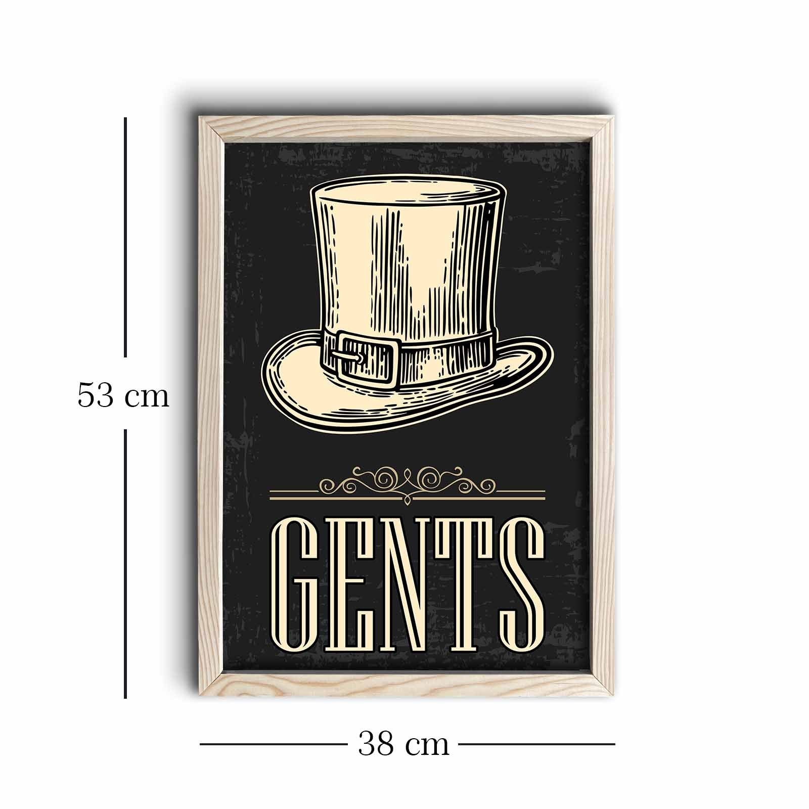 Quadro Decorativo em MDF com Moldura de Madeira, Multicolor, 38 x 53 cm – KCT-024