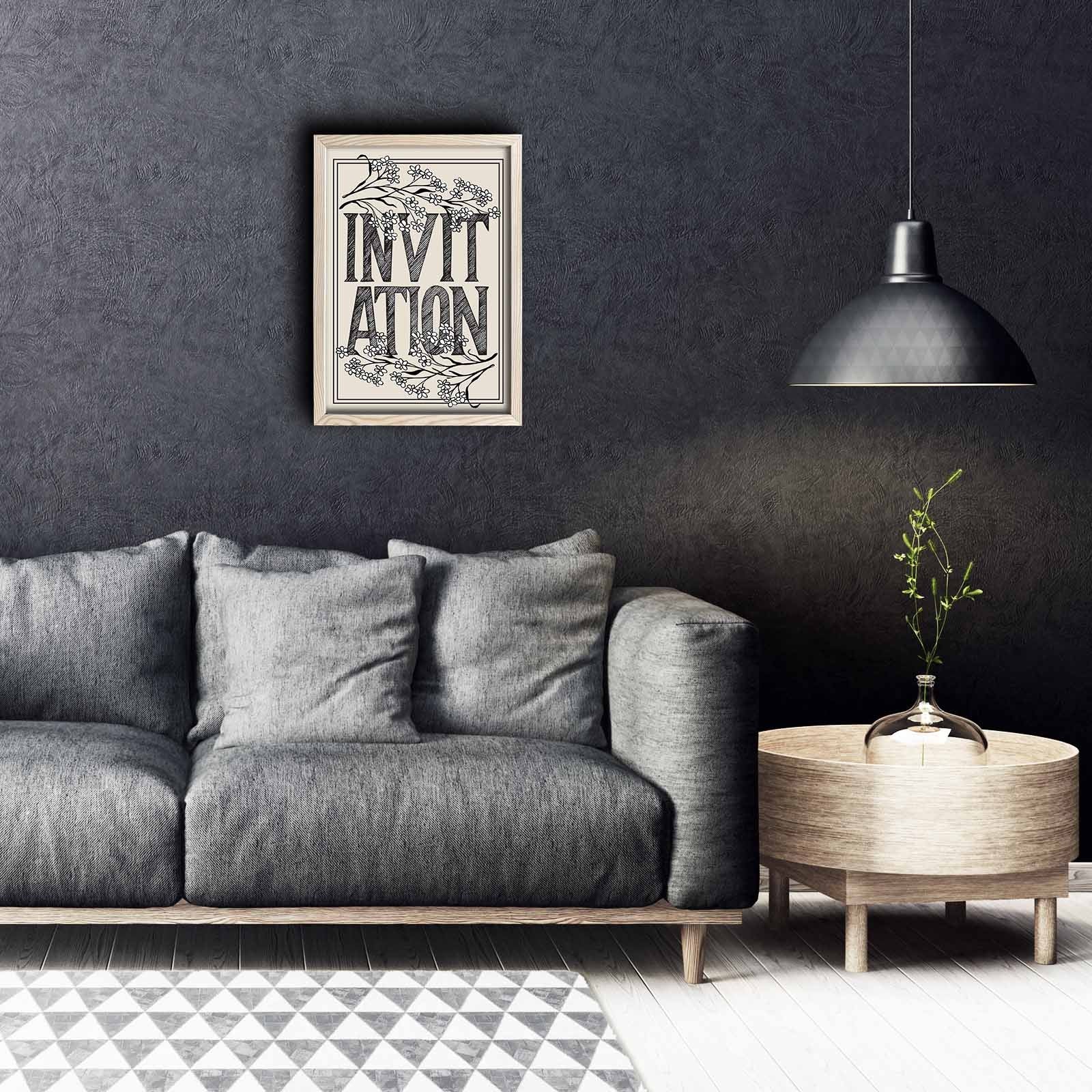 Quadro Decorativo em MDF com Moldura de Madeira, Multicolor, 38 x 53 cm – KCT-026