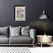 Quadro Decorativo em MDF com Moldura de Madeira, Multicolor, 38 x 53 cm – KCT-026