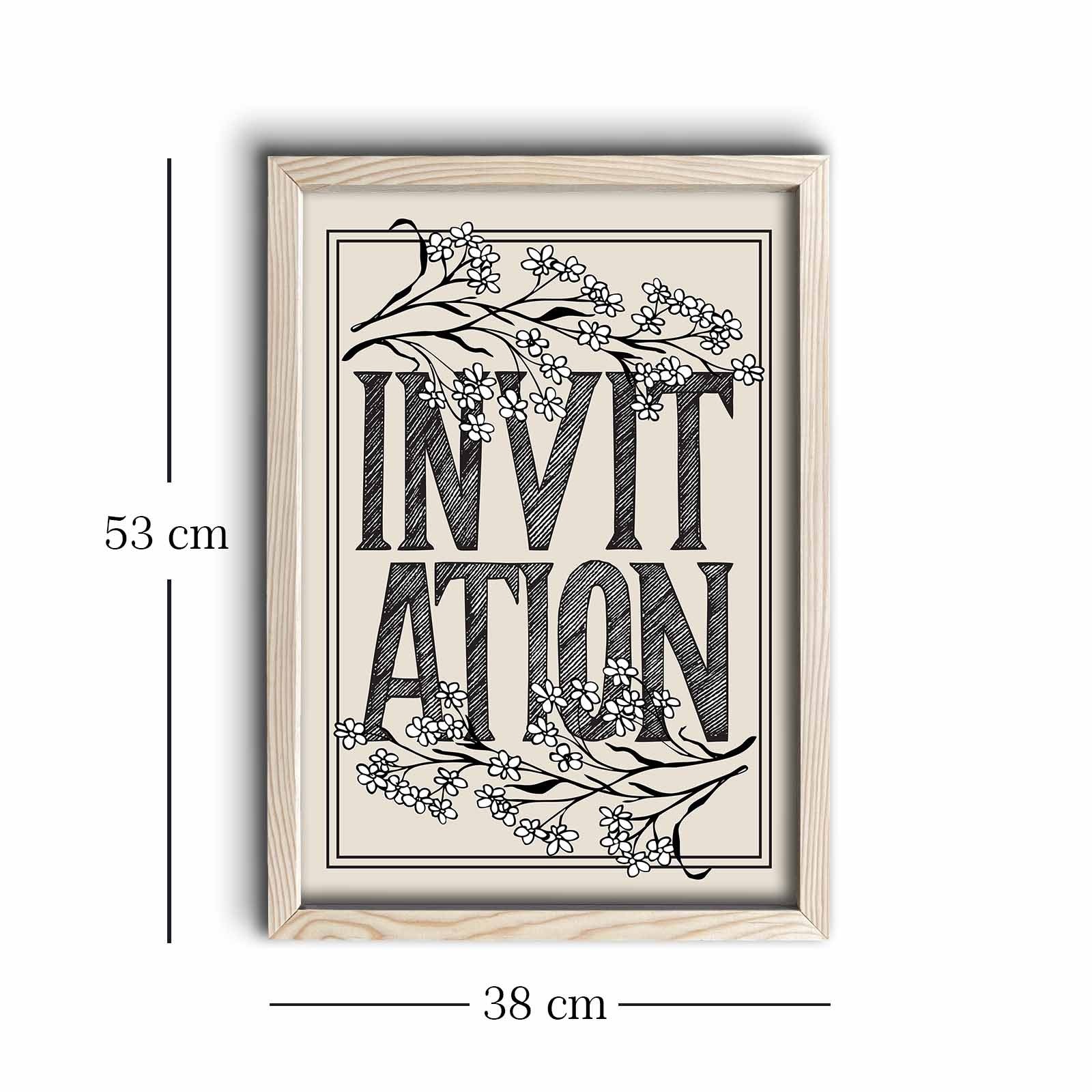 Quadro Decorativo em MDF com Moldura de Madeira, Multicolor, 38 x 53 cm – KCT-026