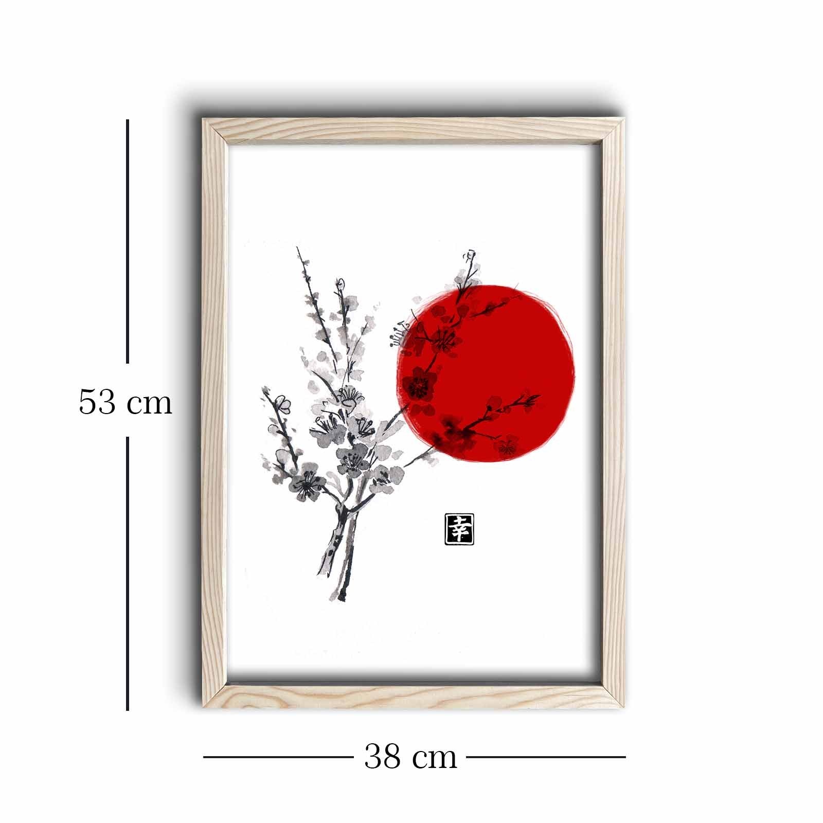 Quadro Decorativo em MDF com Moldura de Madeira, Multicolor, 38 x 53 cm (KCT-030)