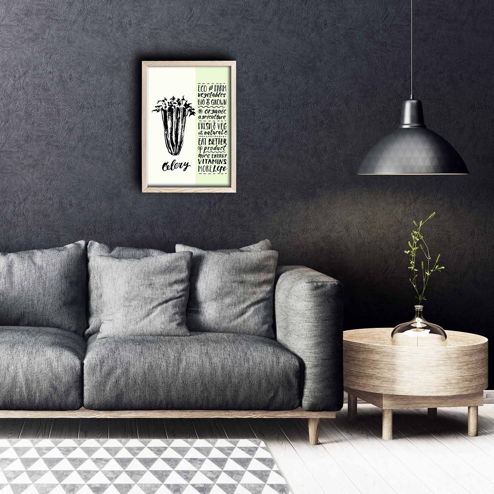 Quadro Decorativo em MDF com Moldura de Madeira KCT-031, Multicolor, 38 x 53 cm